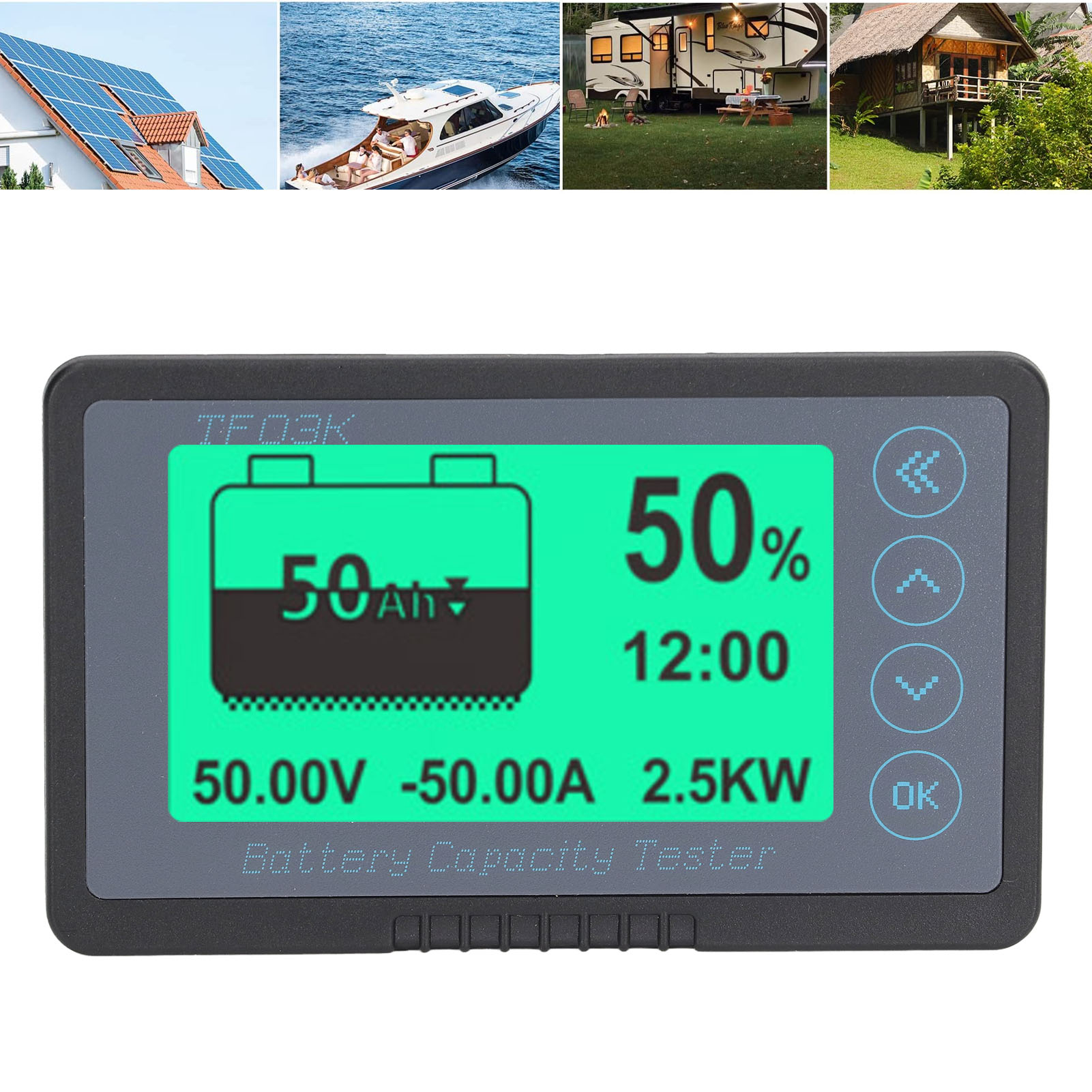 Tf03kh-b Coulombmeter Mit Leistungsanzeige, Spannung 8–120 V, 350 A