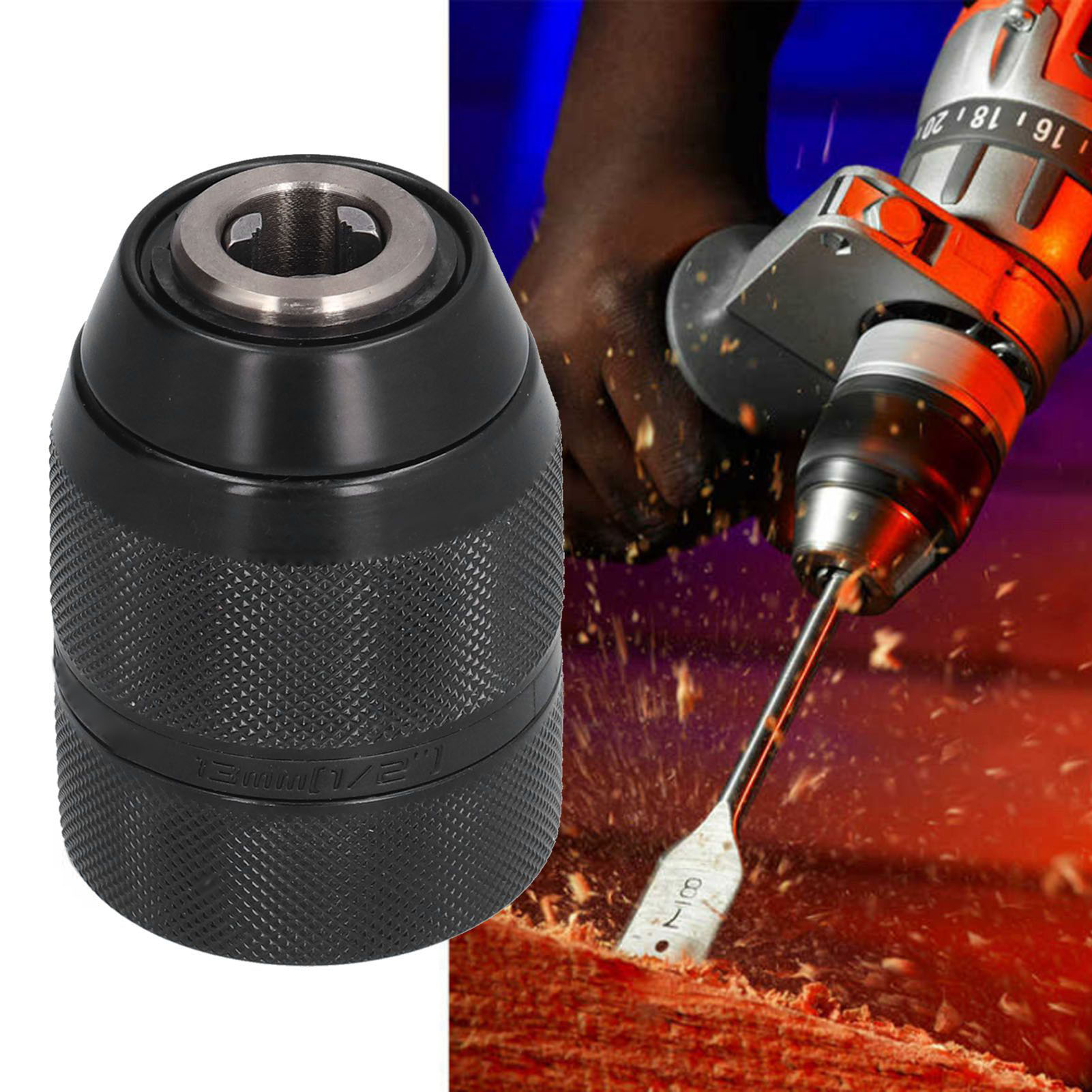 2–13 Mm Metallfutter, Dreibackenfutter, Selbstspannendes Futter, Futteradapter Für Elektrische Schlagbohrmaschinen, Handspannendes Bohrfutter
