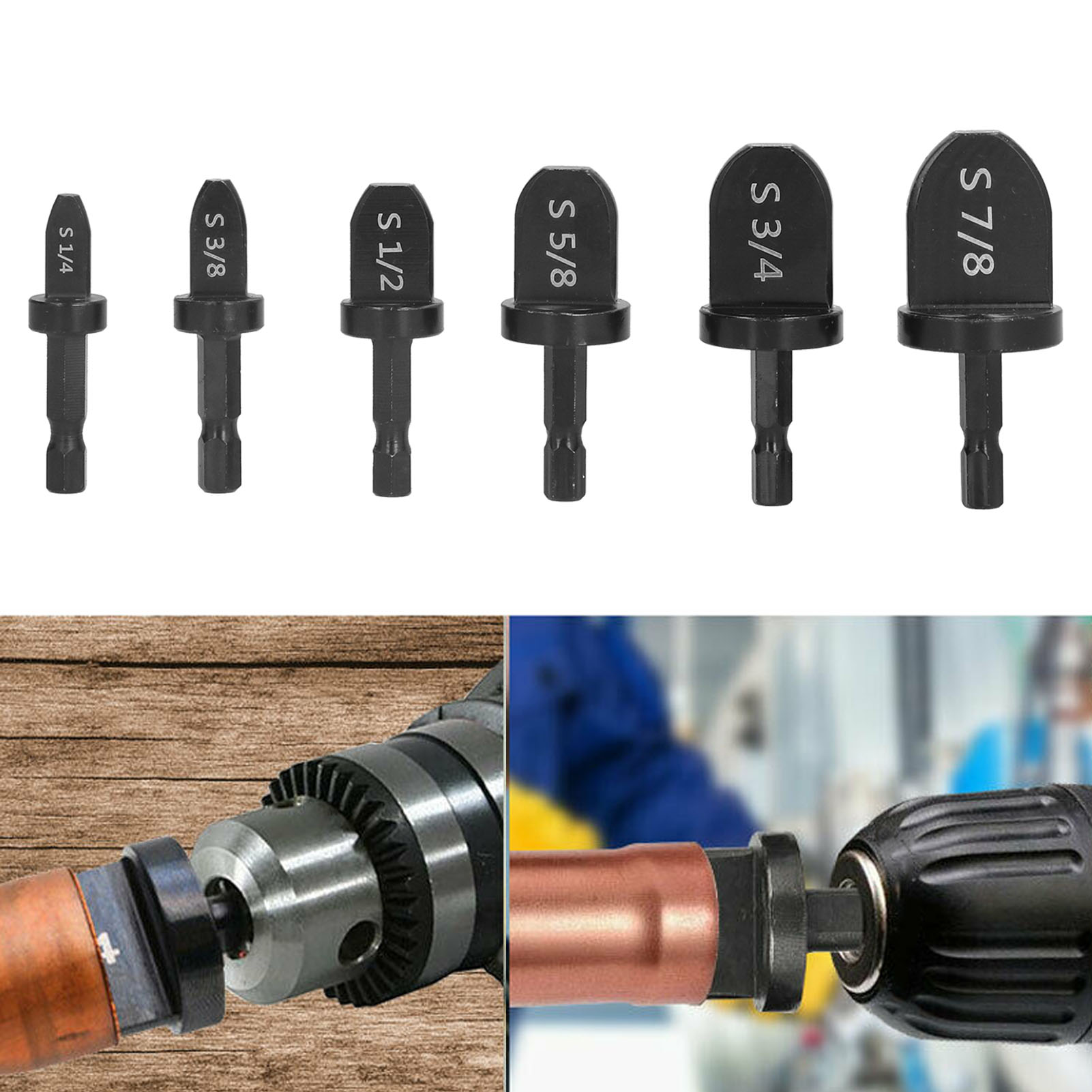 6-teiliges Set Imperial-bördelwerkzeuge Für Kupferrohre (schwarz), Kupferrohr-bördelwerkzeug Für Klimaanlagen, Kupferrohr-bördelwerkzeug Mit Sechskantgriff