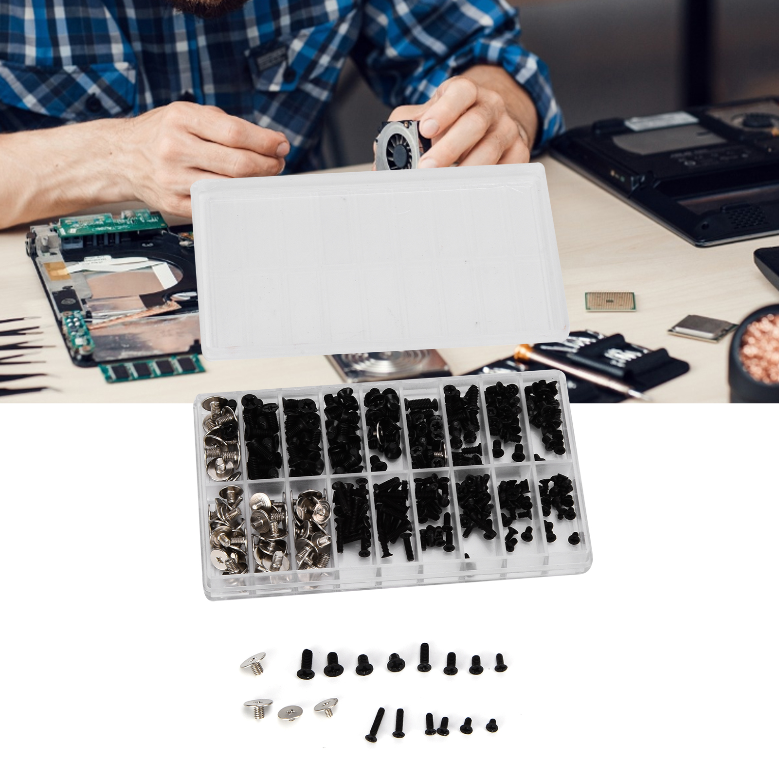 360 Schwarze Und Silberne M2-, M2,5- Und M3-schrauben Für Laptops