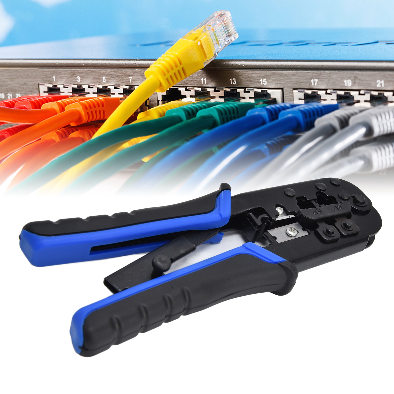 Rj11/45 Crimp-set, Netzwerkwerkzeug-set Mit Kristallkopf, Ratschen-netzwerkkabel-crimpset 2kt-6820b