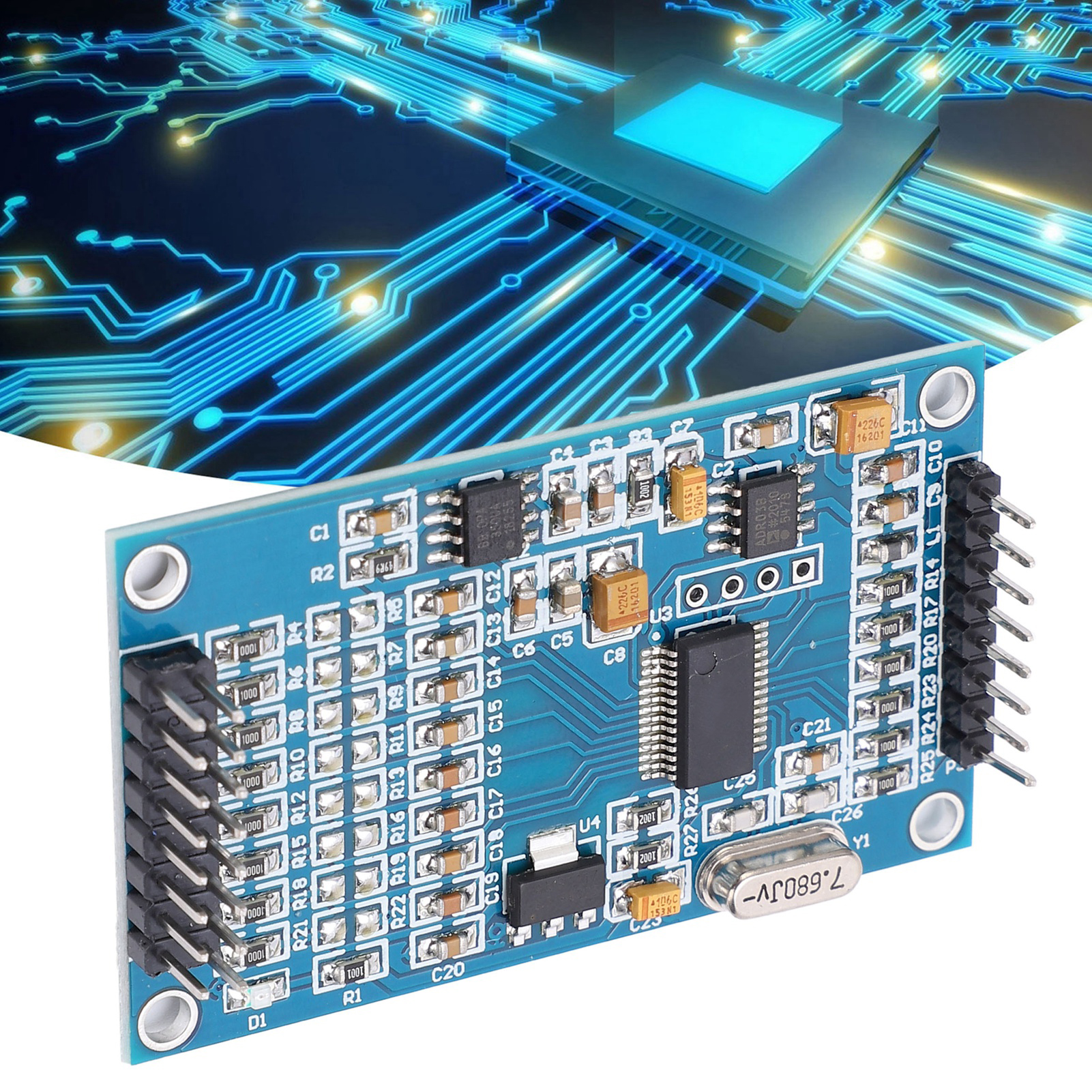 Ads1256 24-bit 8-kanal Ad/adc-modul, Hochpräzise Adc-datenerfassungskarte.