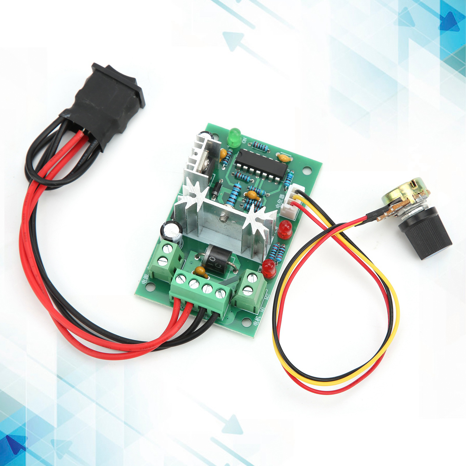 10v/12v/24v/36v Pwm-gleichstromregler Mit Wendeschalter Zur Drehzahlregelung Von Gleichstrommotoren