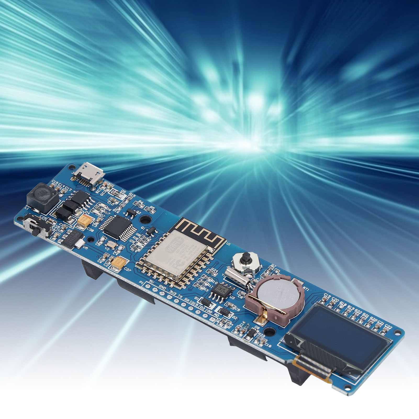 Das Esp8266-taktmodul Und Das Esp8266-taktentwicklungsboard Können Mit Einer 18650-batterie Betrieben Werden.