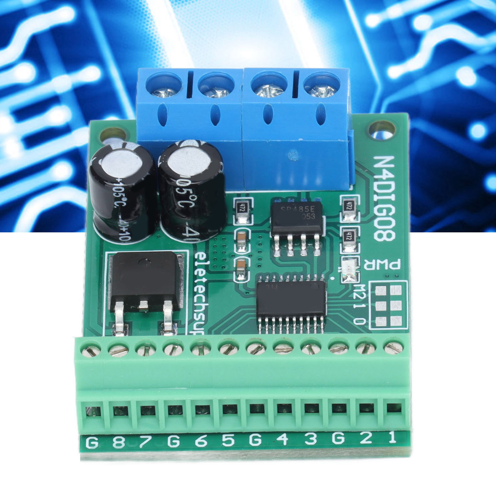 8-kanal Npn Pnp Rs485 Ttl Ein-/ausgabemodul, Digitales Ein-/ausgabe-erfassungs- Und Steuermodul Mit N4dig08-anschlüssen