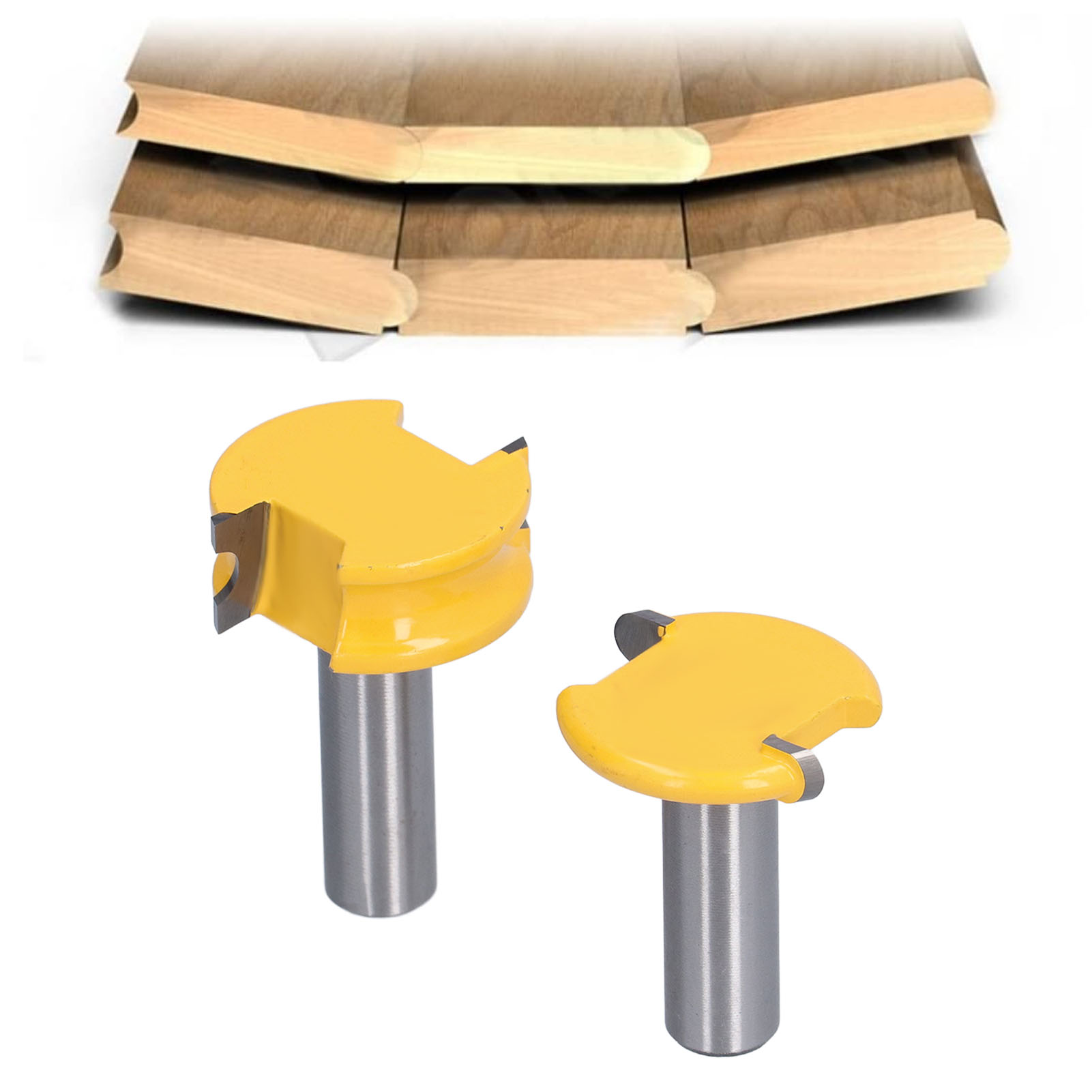 Set Mit 2 Abgerundeten T-förmigen Zapfenschneidern Für Fußböden, Paneele, Holzbearbeitung, Entgraten, 1/2 Zoll
