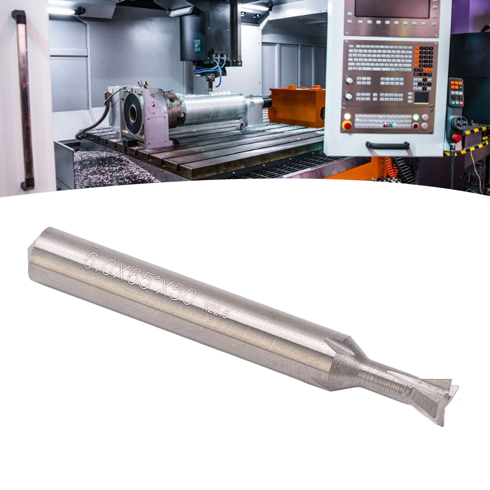 6-mm-vollhartmetall-schwalbenschwanzfräser, 6 X 65° X 50l