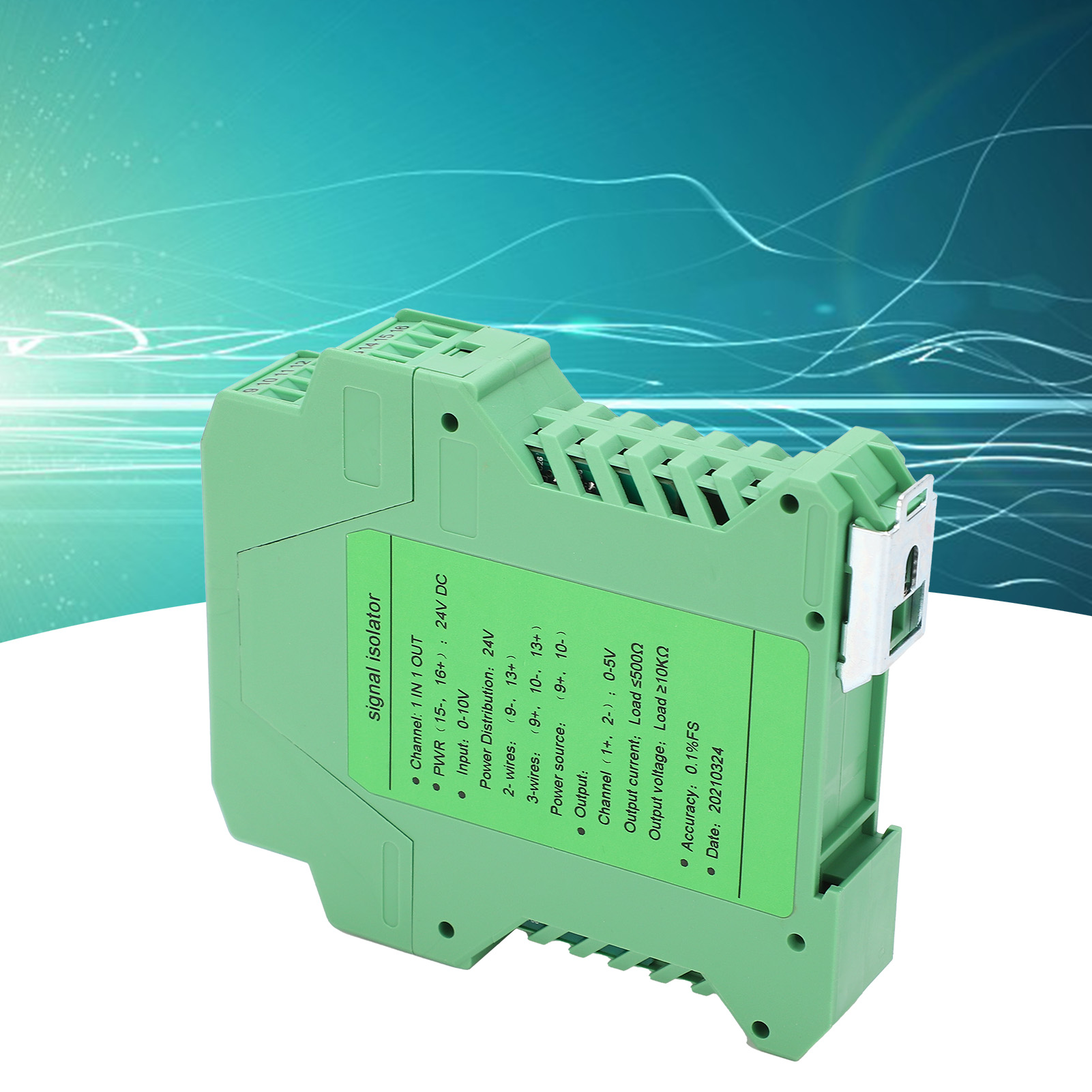 Glg Dc-signalisolator Mit Strom- Und Spannungstransmitter, Ein Eingang Und Ein Ausgang, 0-10v Auf 0-5v Wandlung.
