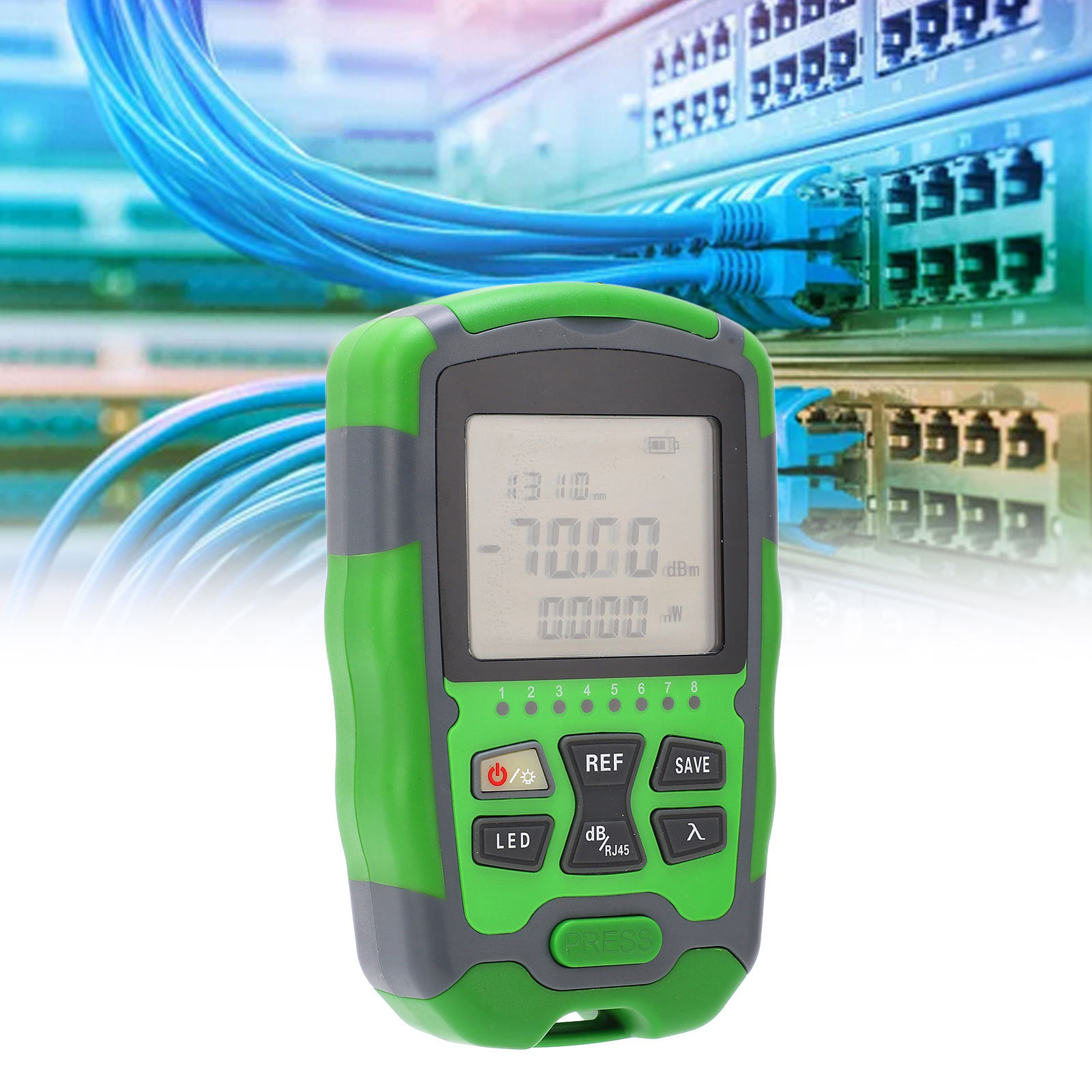 Aua-mc7 Wiederaufladbarer Netzwerkkabeltester Mini-optisches Wattmeter -70+10 Dbm (3 In 1)