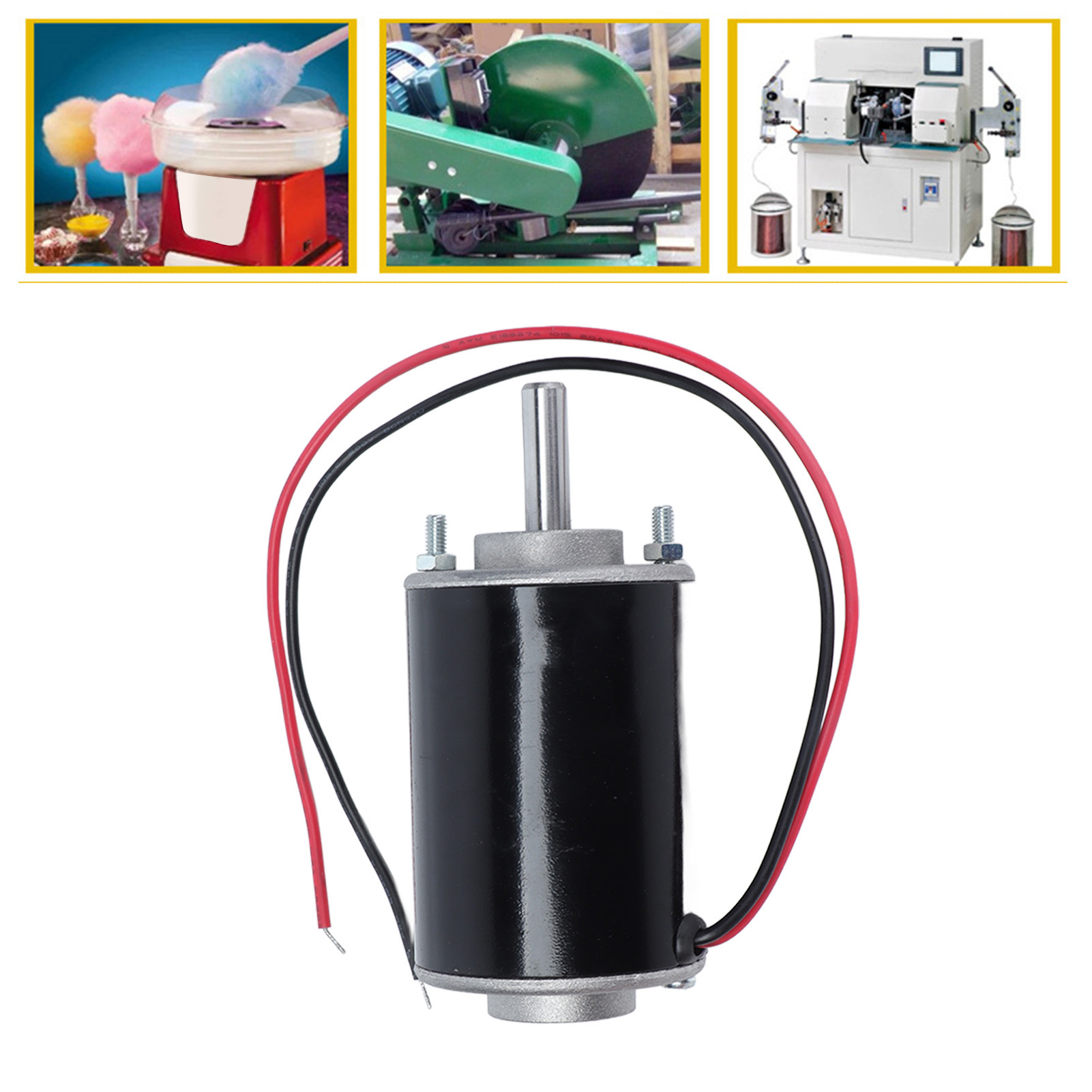 Xd-3420 Hochgeschwindigkeits-dauermagnet-gleichstrommotor Mit Kurzer Welle, 30 W + Netzteil + 12-v-drehzahlregler, 3500 U/min