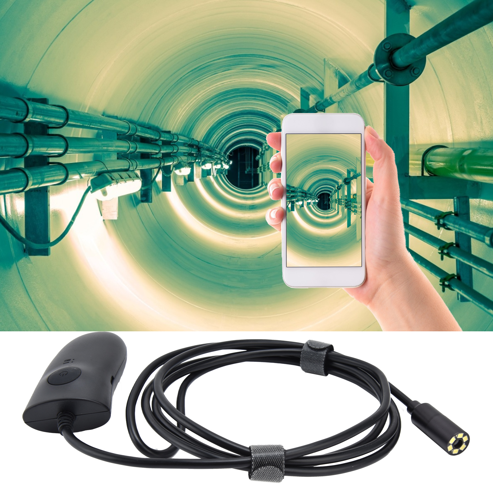 Hd802 500w Hochauflösendes Autofokus-endoskop, Neues Tragbares Wifi-endoskop, Wasserdichtes Endoskop Für Industrielle Rohrleitungen, 1 M Reichweite.