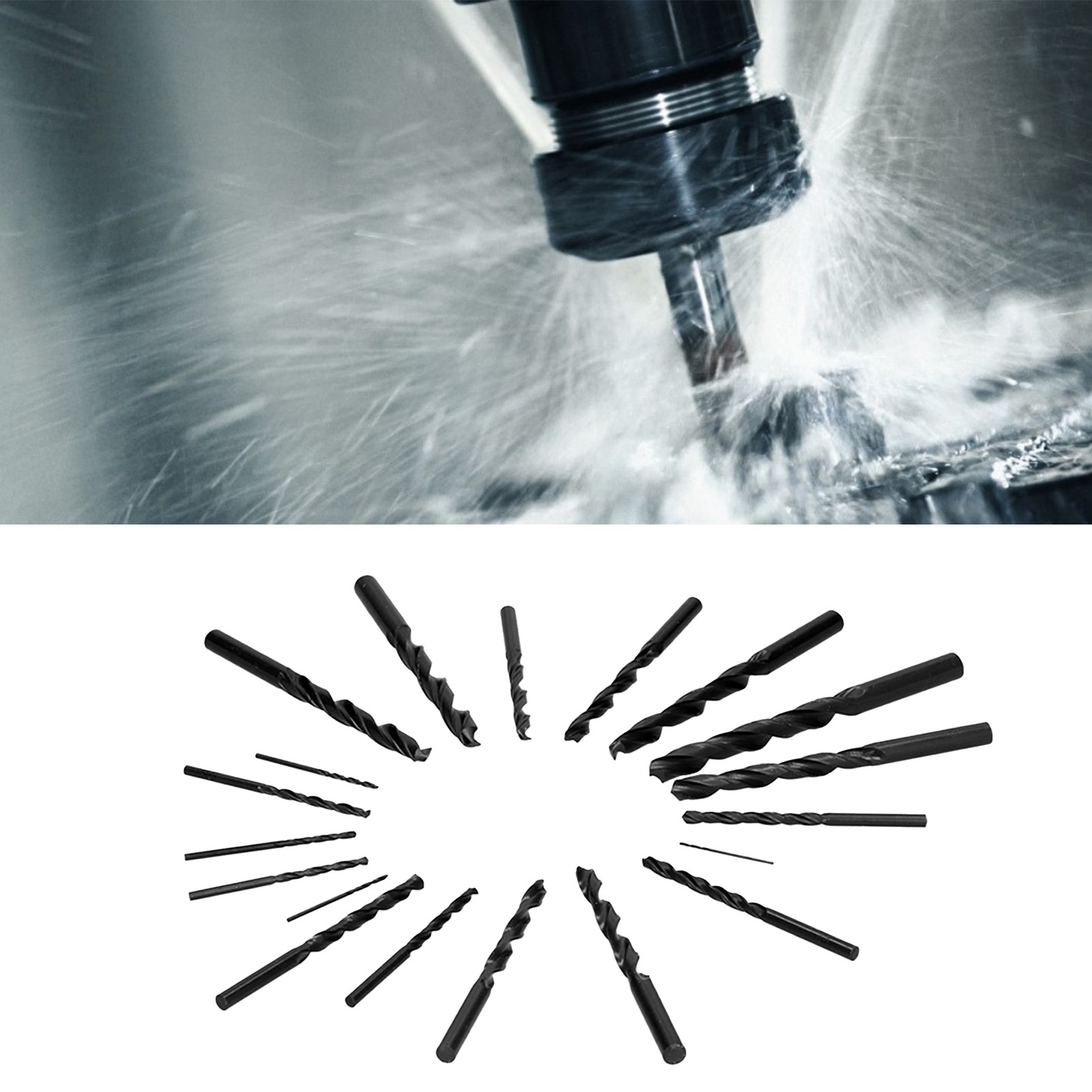 Professionelles 19-teiliges Set In Einer Metallbox, M35 Rote Hss-bohrer, Gehärtete Metall-spiralbohrer, Vollständig Geschliffener Edelstahl-spiralbohrer-satz.