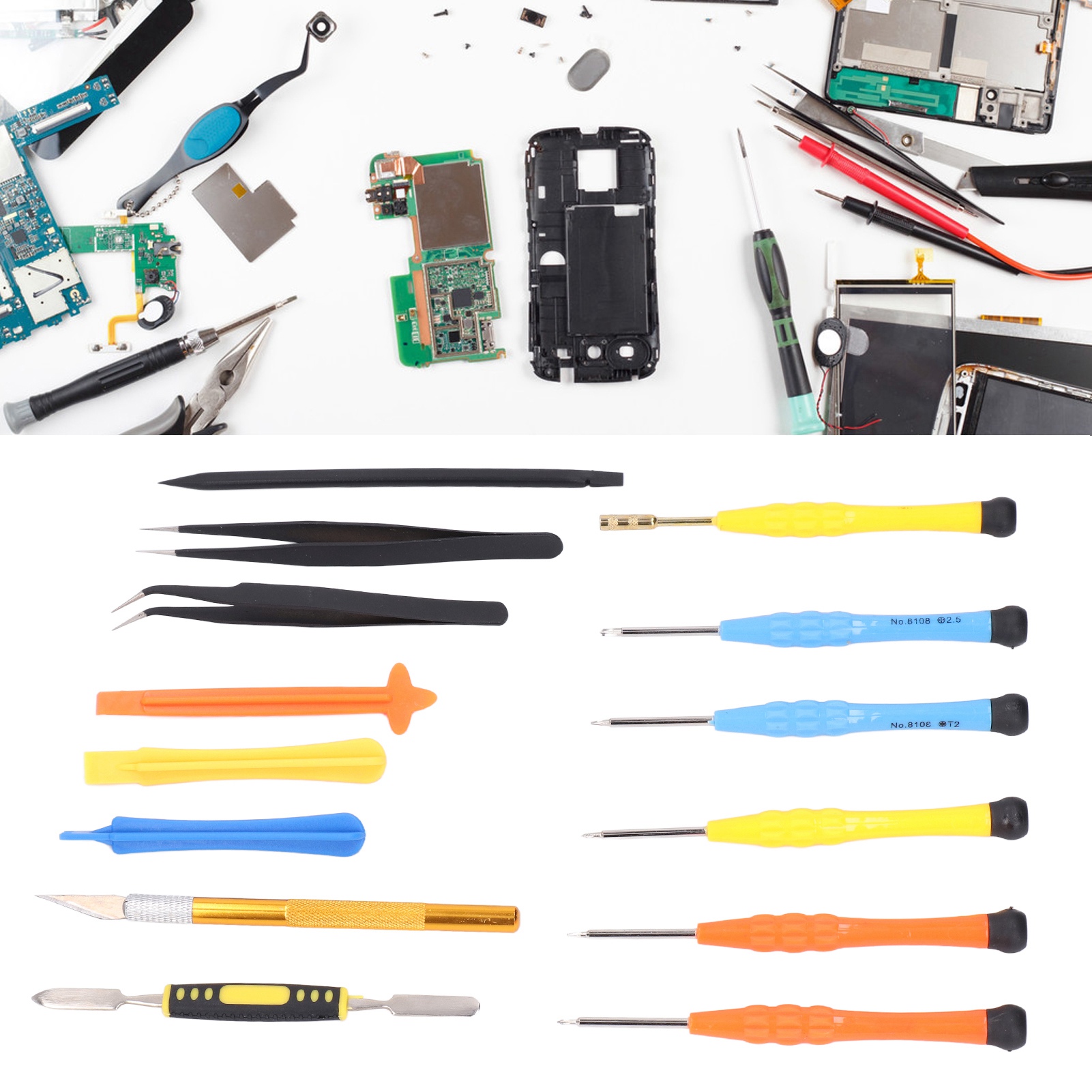 Schraubendreher-set Für Handy-reparaturen, 14-teiliges Multifunktionsetui, Best-115