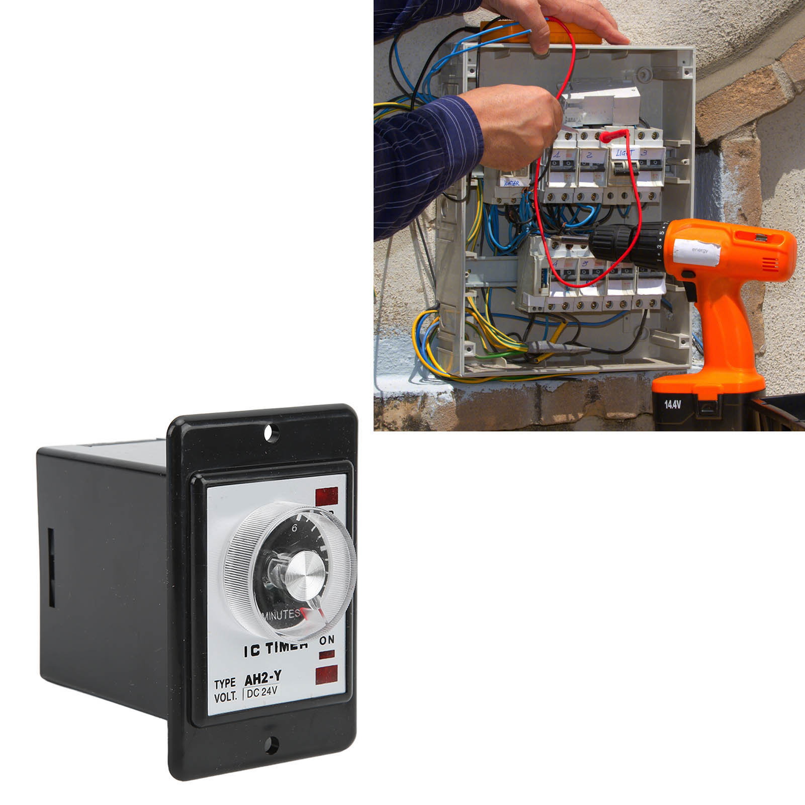 Jyio/匠意源 Ah2-y 10m Miniatur-zeiger-zeitregler Mit Timer (8 Pins, 24 V Dc)