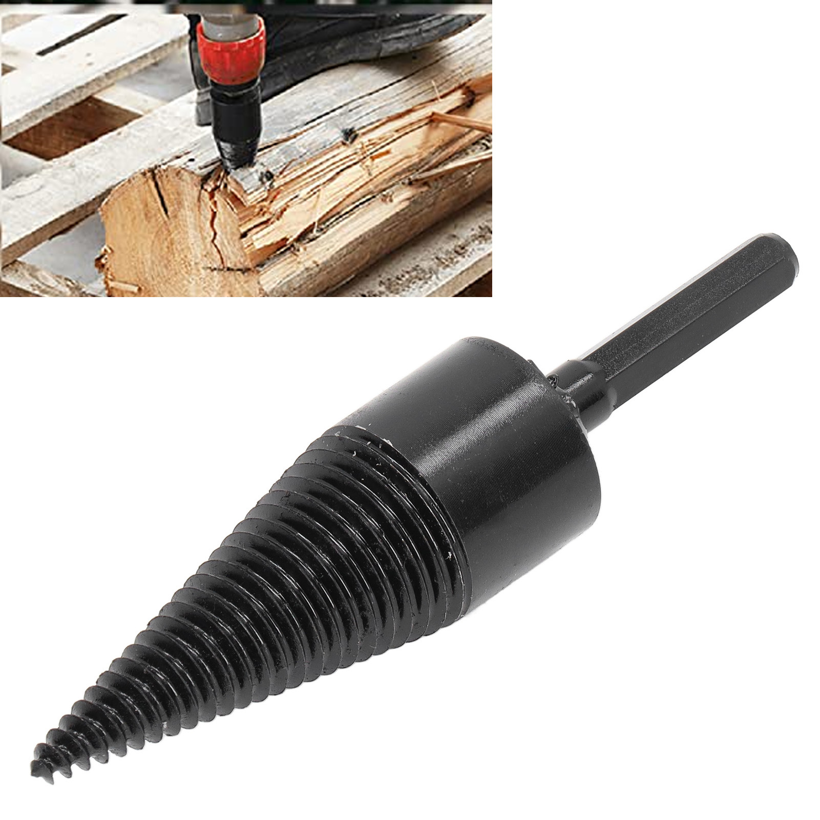 Sechskant-holzspalter, Integrierter Holzspalter, Bohrer, Elektrischer Holzspalter, 32-mm-sechskant-holzspalter.