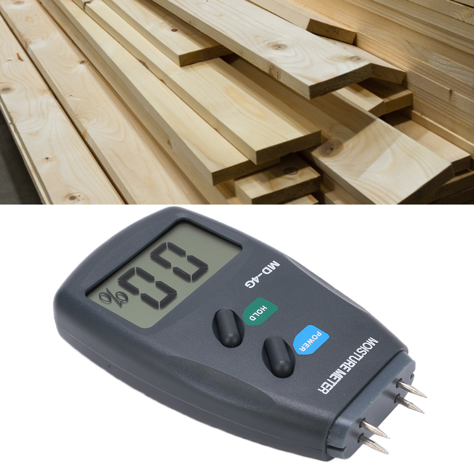Md-4g Holzfeuchtemessgerät, Feuchtigkeitsdetektor, Holzhygrometer, Kartonhygrometer