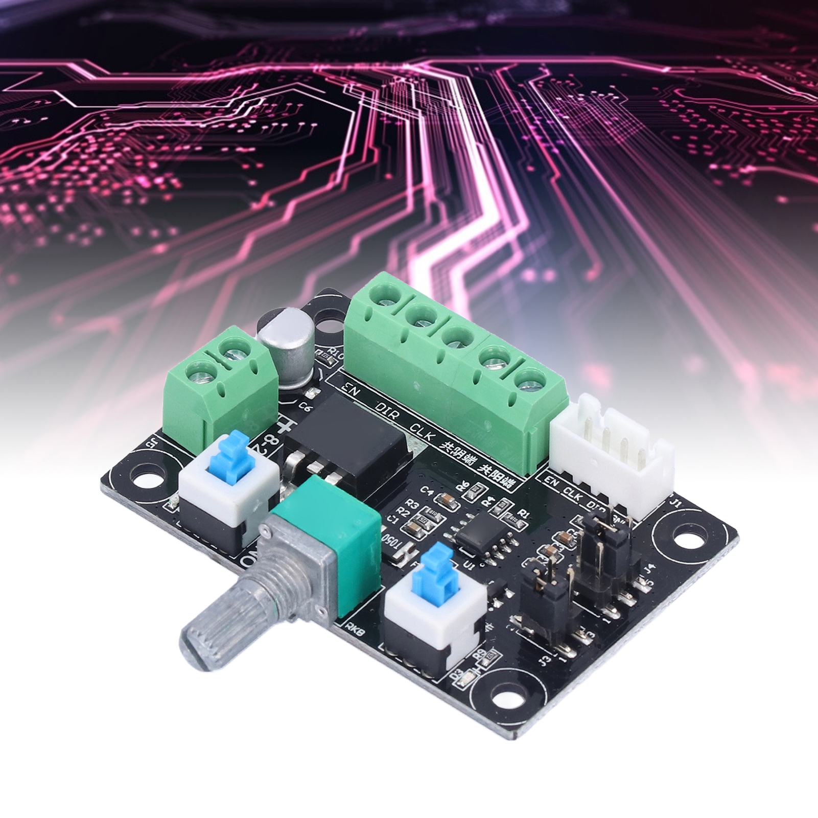 24v/12v Schrittmotor-steuermodul Mit Einfacher Geschwindigkeitseinstellung, Vorwärts-/rückwärtslauf Und Pwm-signalgenerator