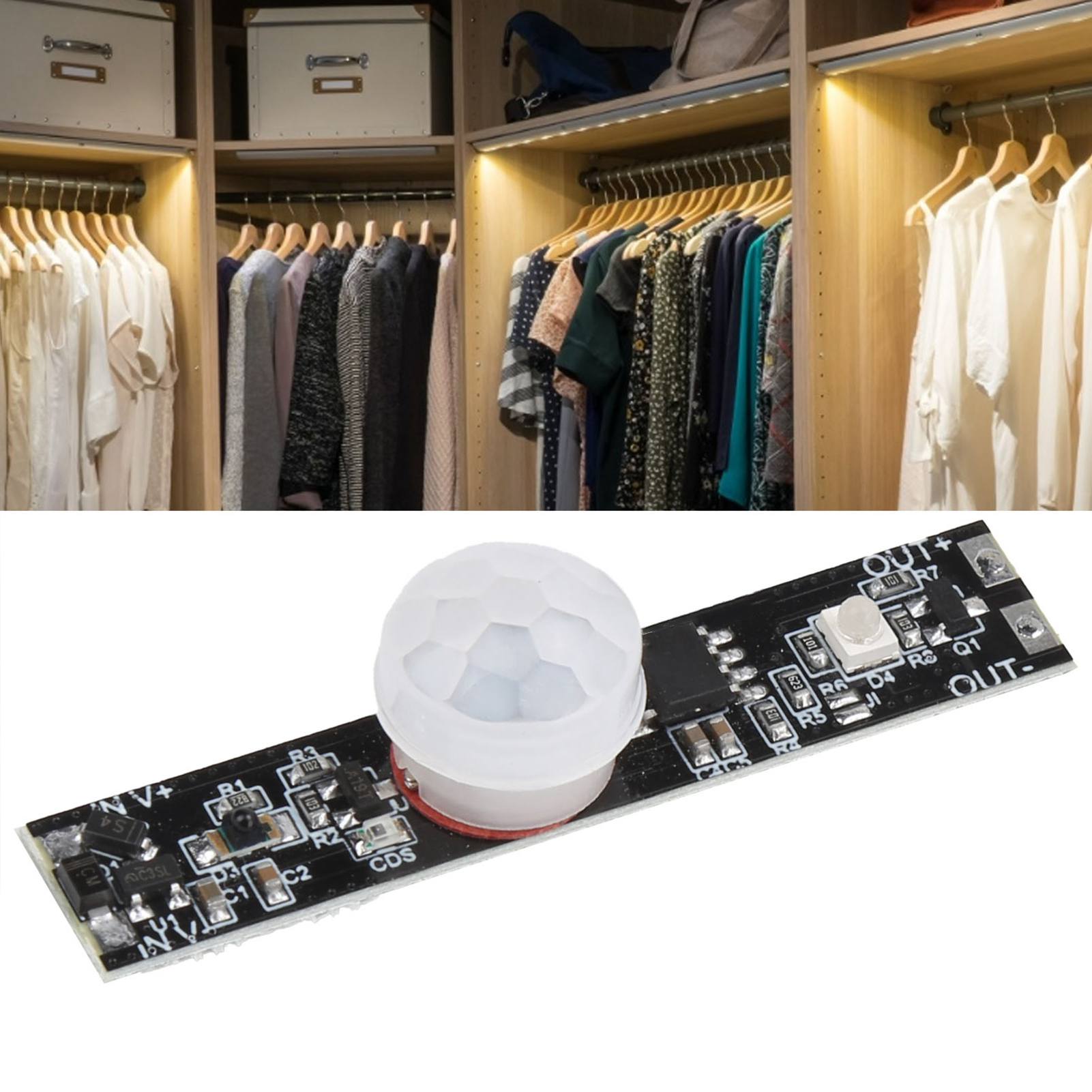 Infrarotsensor-leiterplatte (3,7–24 V Dc) Zur Hand- Und Personenpräsenzerkennung Für Die Beleuchtung Von Schränken Und Vitrinen, Pir-sensortreiber Lzg-hp-hwpir-v2