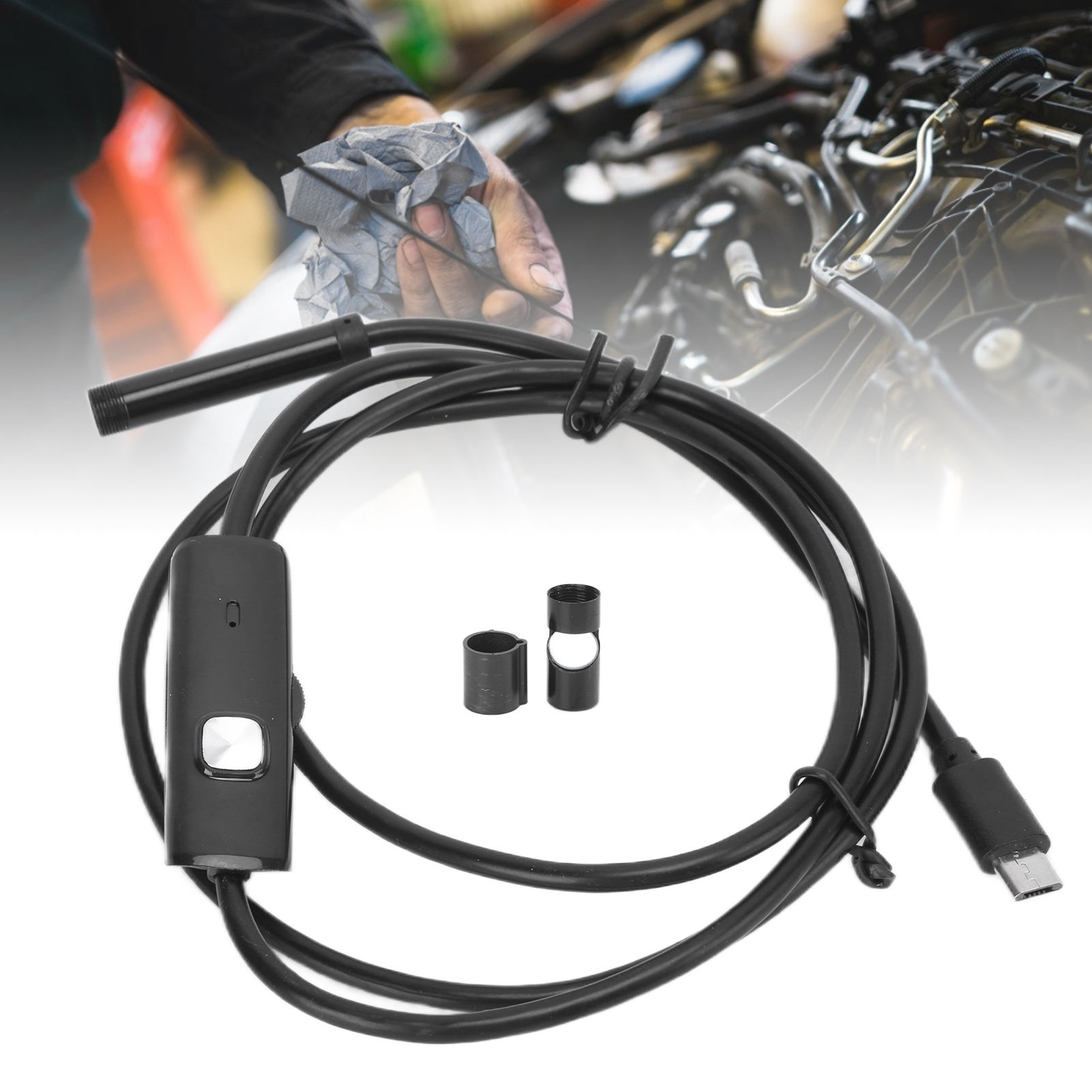 An97-7 7,0 Mm Flexibles Kabelendoskop Für Die Gerätereparatur, Kompatibel Mit Computern Und Android-mobiltelefonen, Wasserdichtes Industrieendoskop, 3,5 M