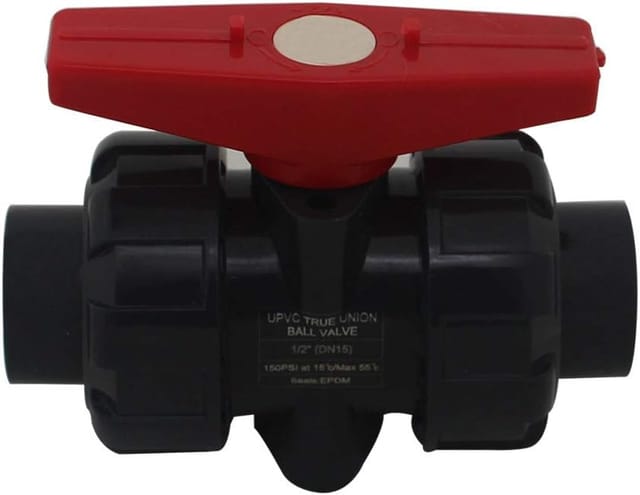 Memkey - Doppelverschraubungsventil zum Kleben, Durchmesser 20 mm, PVC-Kugelhahn, Kugelhahn, Kugelhahn für Schwimmbad,DN15 (Innendurchmesser 20 mm)