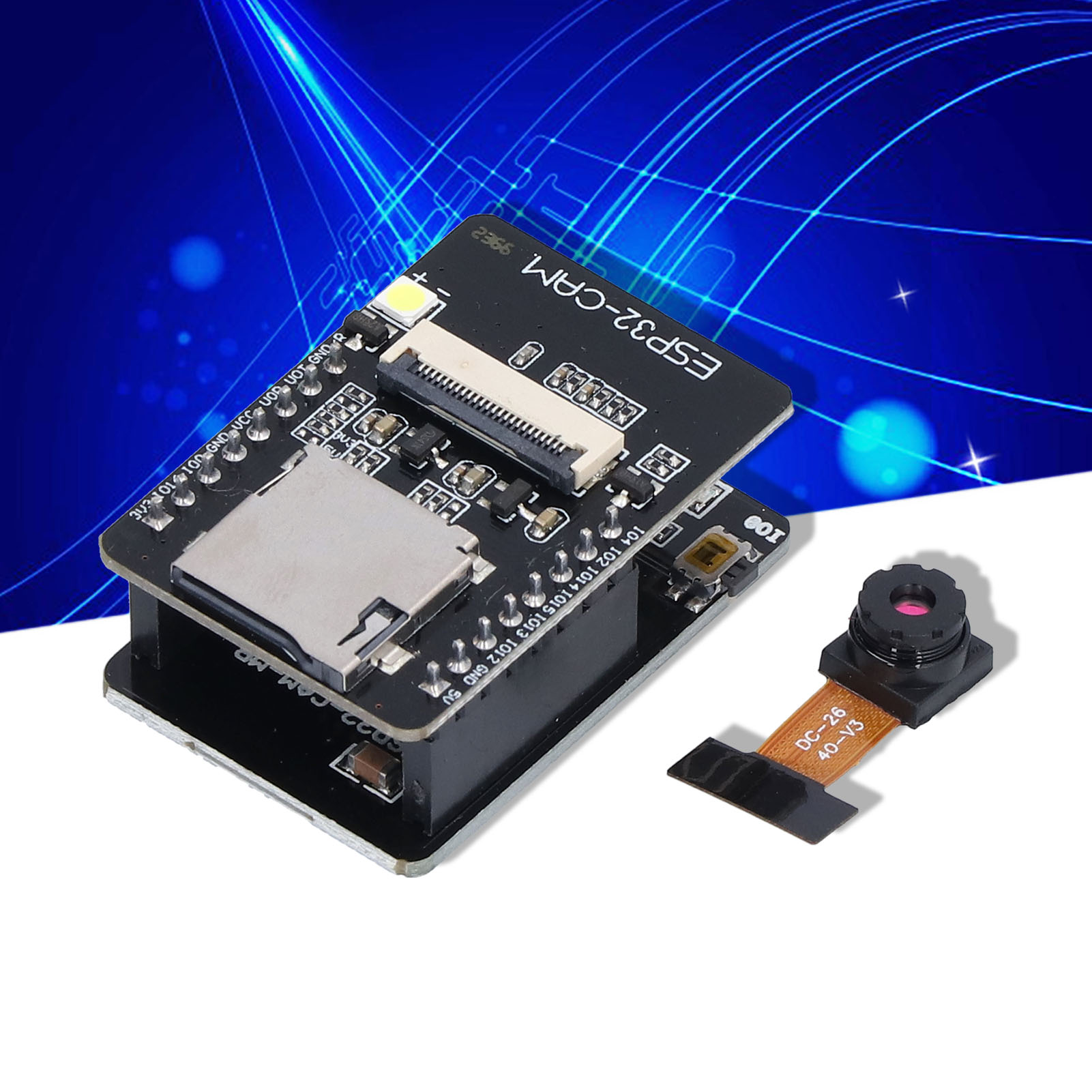 Esp32cam-entwicklungsboard Mit Netzteil, Ov2640-empfängermodul Und Digitalem Wi-fi- + Bluetooth-modul