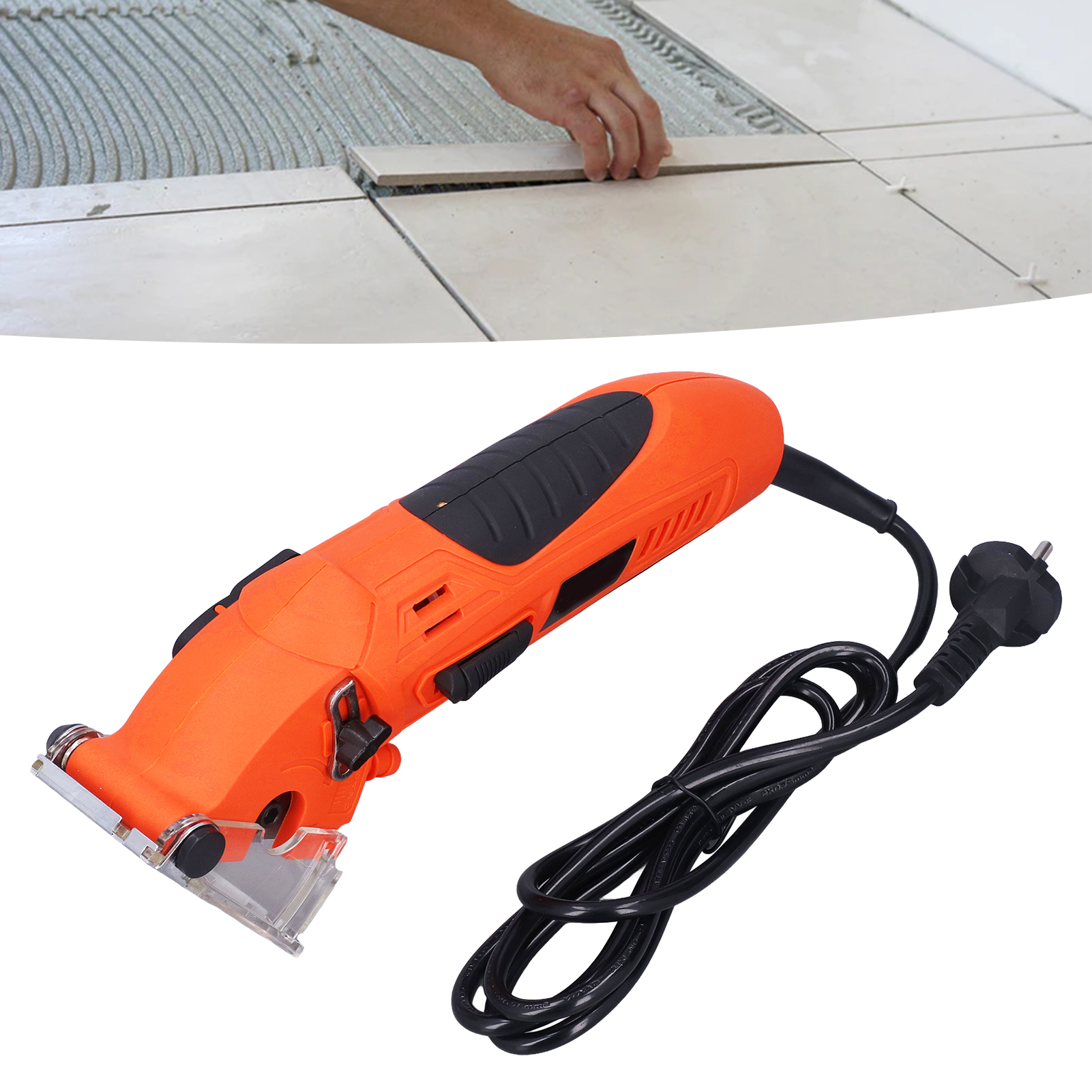 Leistungsstarke, Multifunktionale Und Kompakte 400-w-mini-kreissäge Mit 3 Hartmetall-sägeblättern. Geeignet Für Holz, Metall, Gipskarton, Fliesen, Pvc Und Kunststoff.