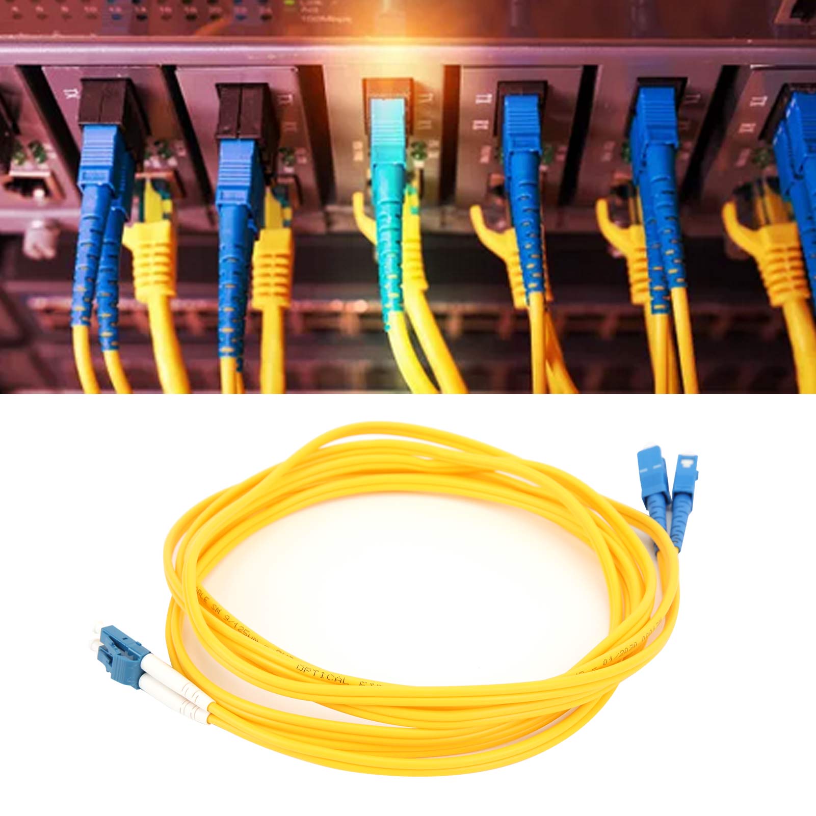 Lc/upc-sc/upc-sm-dx-3.0-3m-pvc Glasfaser-patchkabel