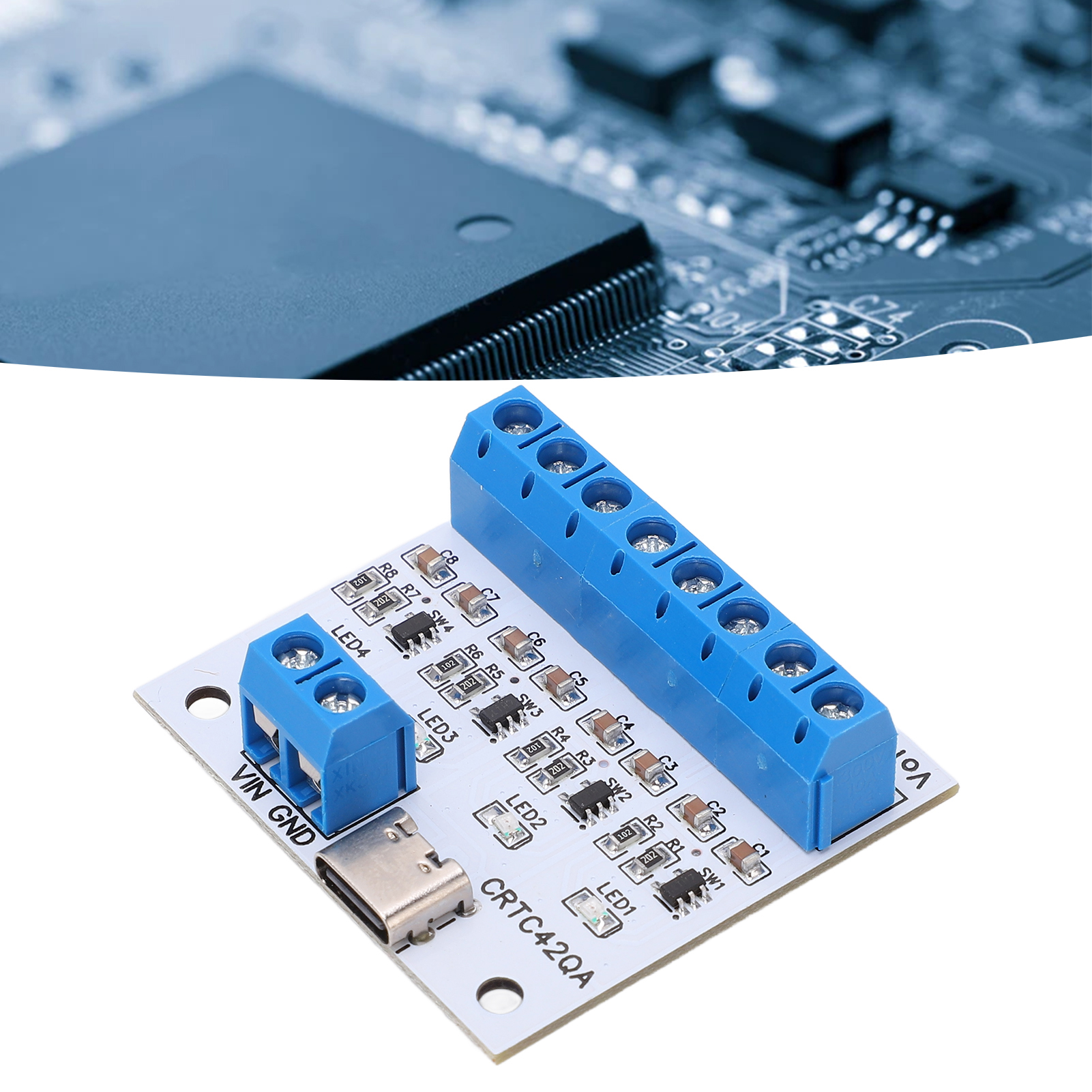 4-kanal-ladegerätmodul Typ C Für 3,7-v-lithium-ionen-polymer-akkus Der Typen 18650, 503035 Und 603443 (crtc42qaa)