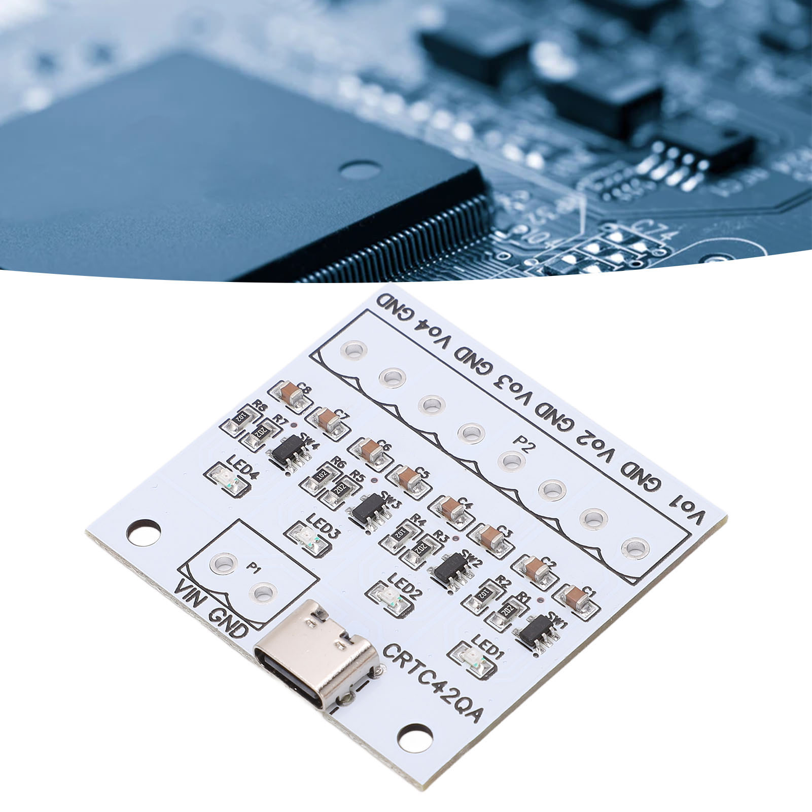 4-kanal-ladegerätmodul Typ C Für 3,7-v-lithium-ionen-polymer-akkus Der Typen 18650, 503035 Und 603443 (crtc42qab)