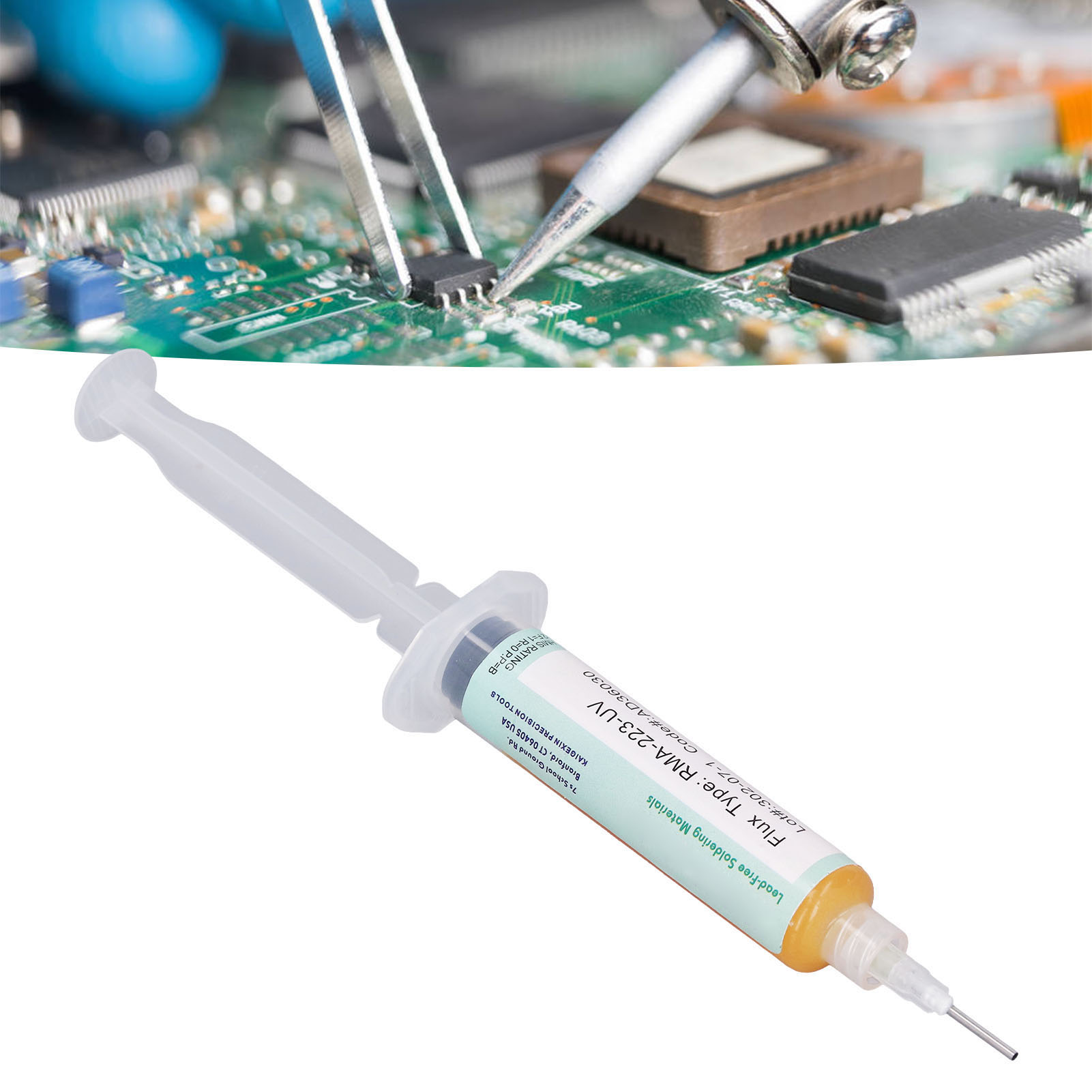 Hochwertige Lötflussmittelpaste Rma-223-uv, Bga-lötflussmittel, Reparaturlötflussmittelpaste, Lötflussmittel In Spritzen In Packungen (zwei Pro Flasche)