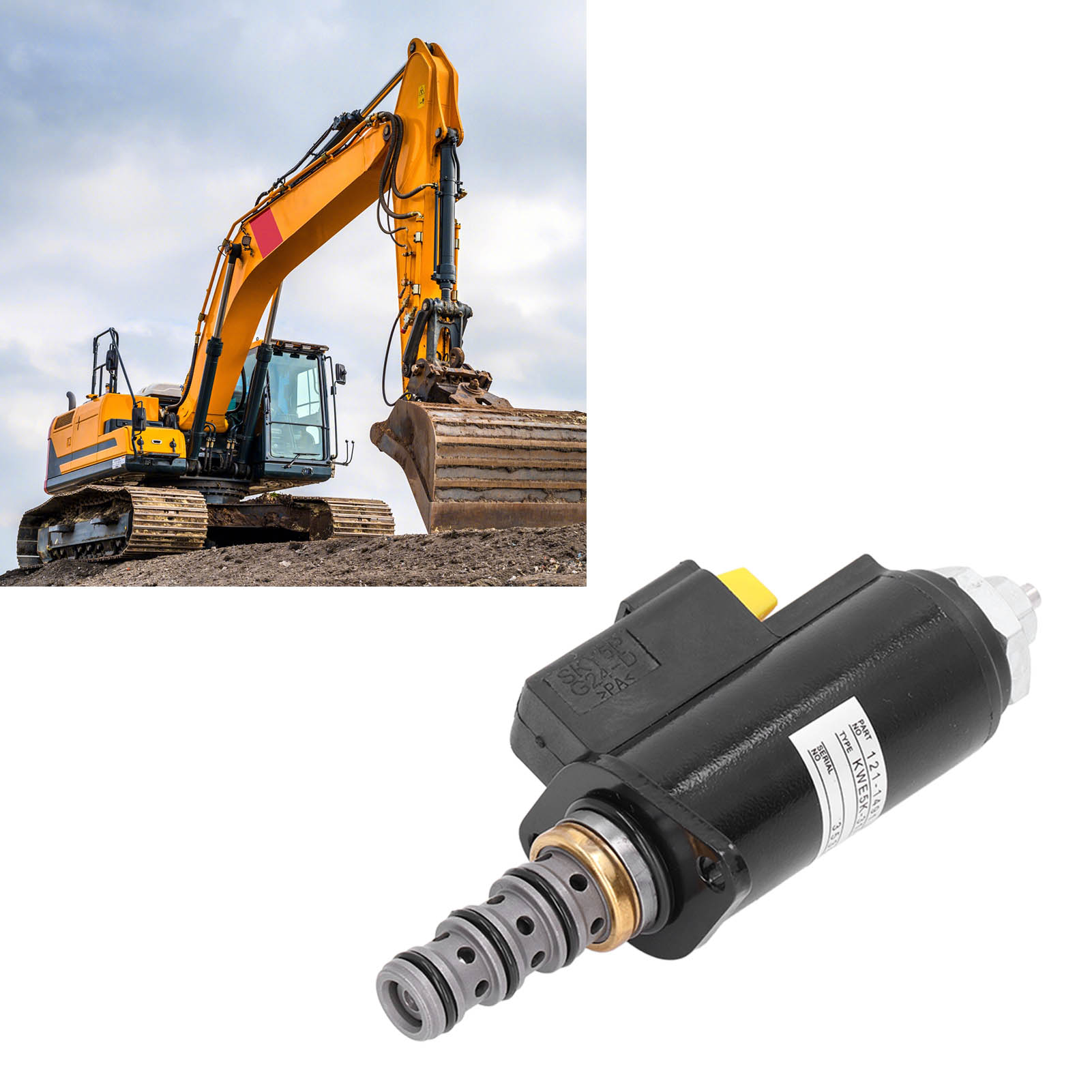 Magnetventil Für Hydraulikpumpe 121-1491 Kwe5k-31/g24da30, Kompatibel Mit: Caterpillar E320b/e320c