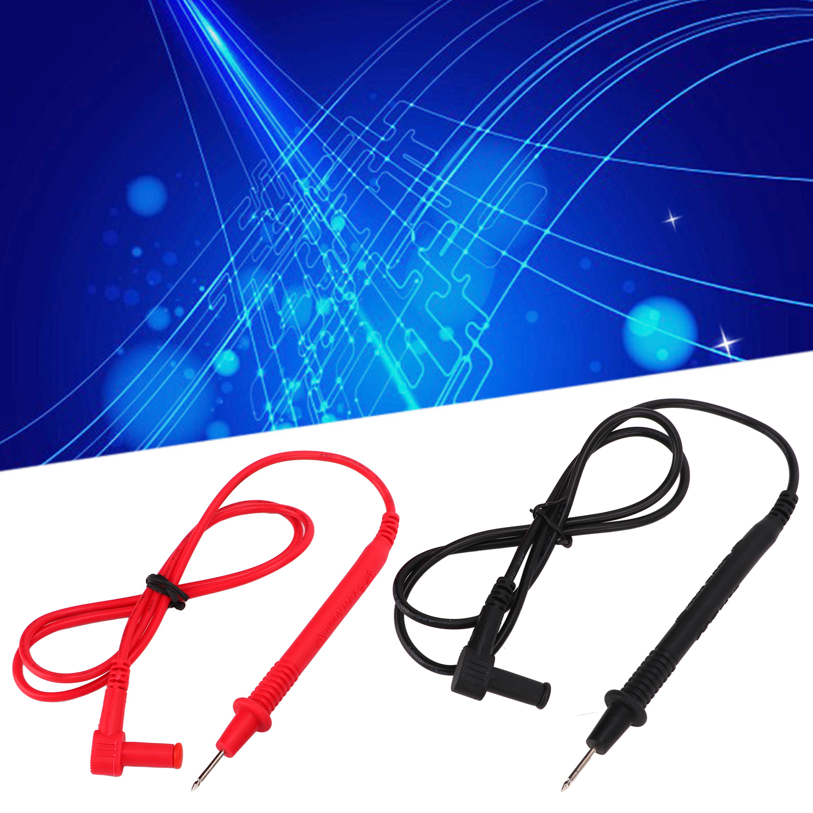 J.30030 Universal-messspitzen Für Multimeter, Extra Dünnes 2 Mm Messspitzenkabel, 10 A 4 Mm Bananenstecker, Rot Und Schwarz, 5 Sets Pro Bestellung.