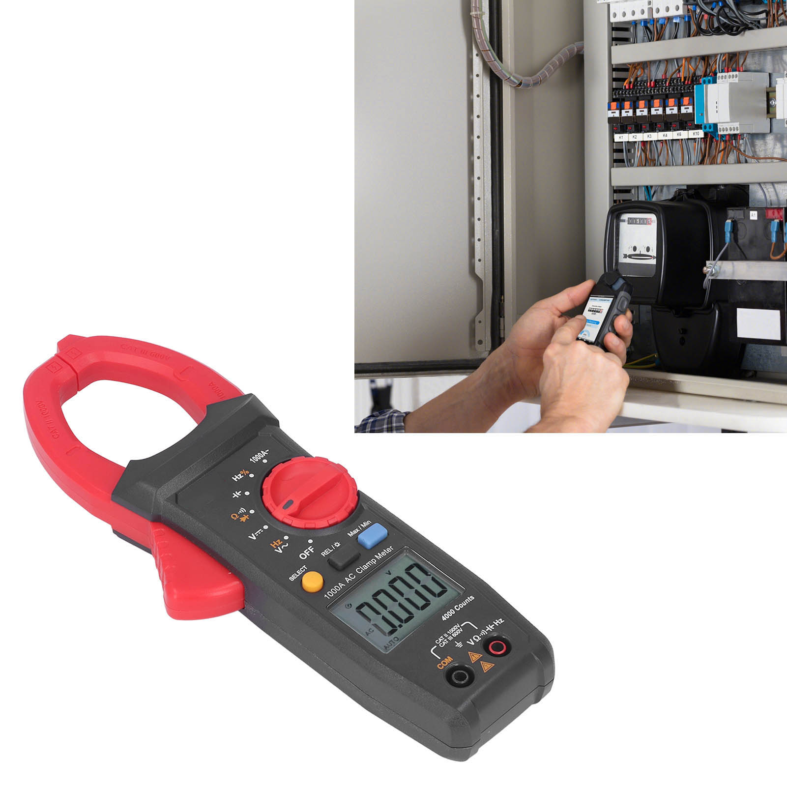 Ut205a+ Digitales Zangenmultimeter: 1000 A Wechselspannungs-, Strom- Und Widerstandsmessgerät