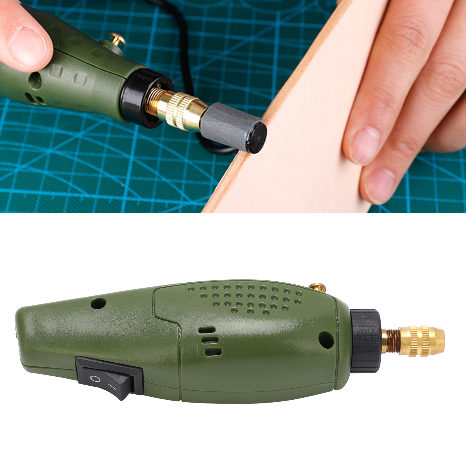 Elektrischer Schleifer, Bohrer, Schnitz- Und Reinigungsapparat (100–240 V), Mini-elektro-set Für Dekorationsgegenstände, P500-1a Grünes Handpoliergerät, Europäischer Standard 100–240 V