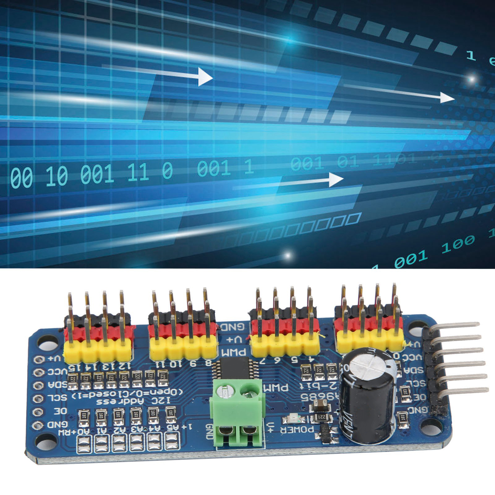 I2c-schnittstellen-robotersteuerplatine Für Pca9685-modul Mit 16 Kanälen Pwm/servo/servomotorsteuerung