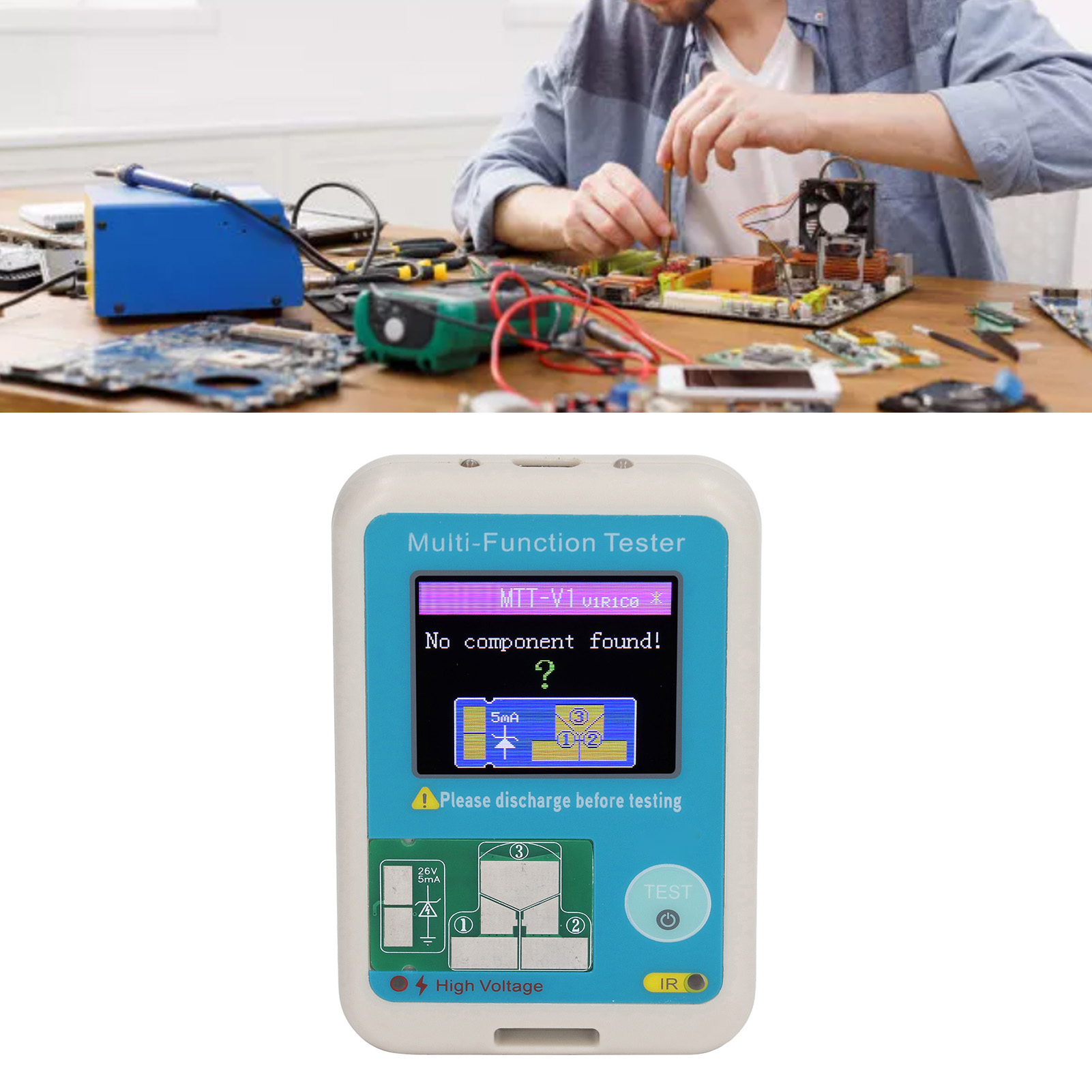 Mtt-v1 Multifunktionstester, Lcr-tester, Multifunktions-transistortester