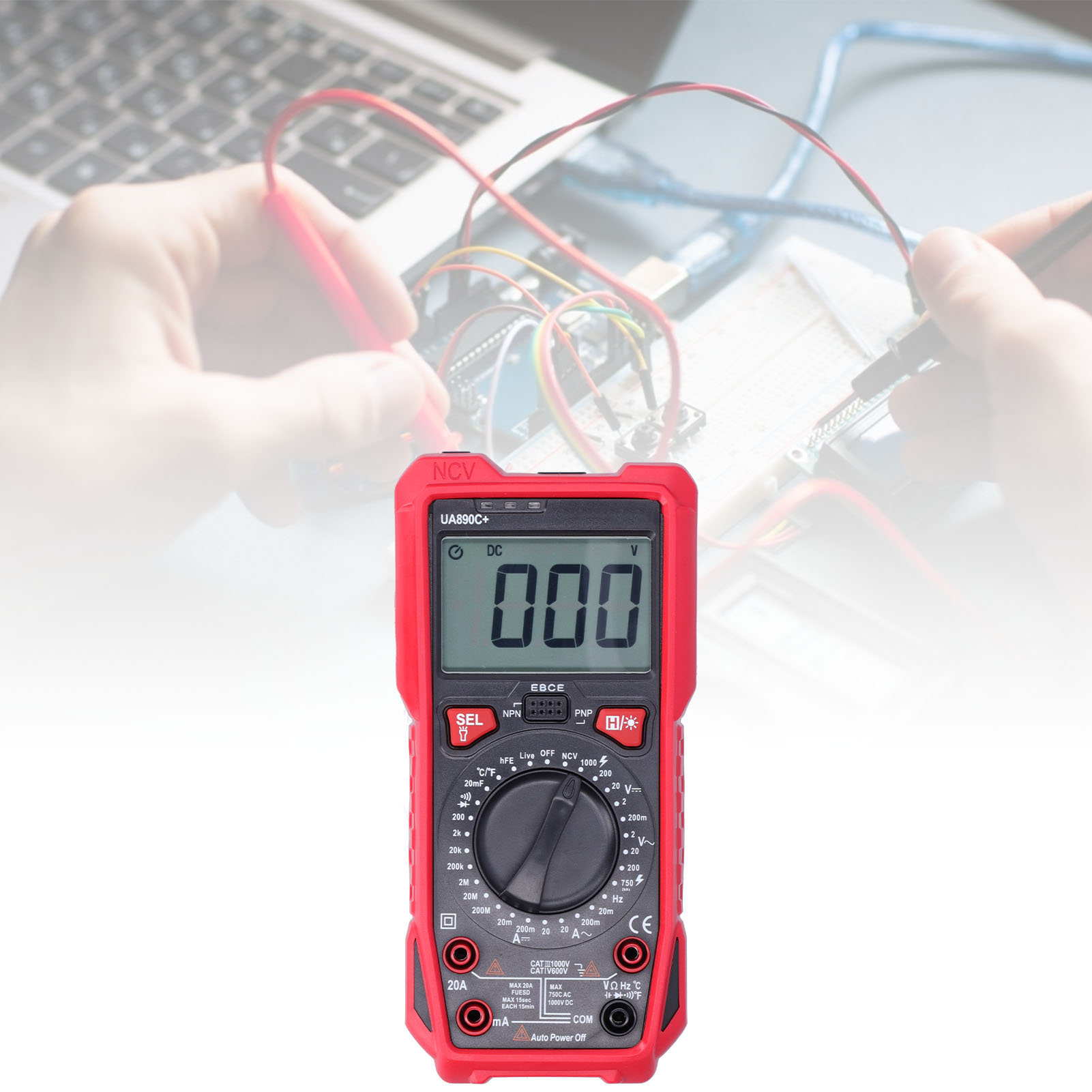 Ua890c+ Vollständig Geschütztes Digitalmultimeter Mit Hintergrundbeleuchtung - Hochpräzisionsmultimeter