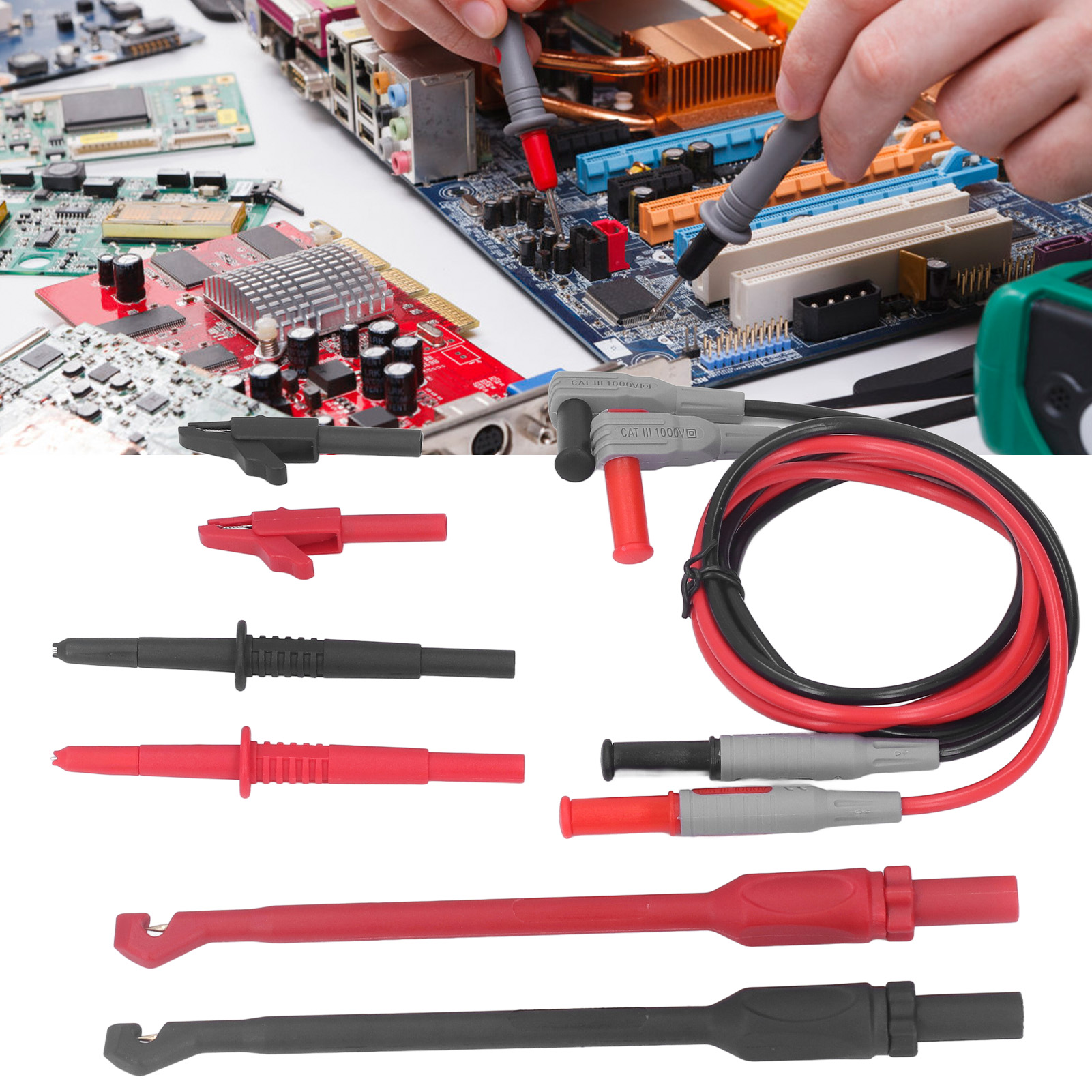 Jt8011 Multimeter-prüfspitze – Drahtbruch-/durchstoßprüfspitze, Kfz-reparaturset, Zerstörungsfreie Durchstoßprüfspitze, 4-mm-stecker