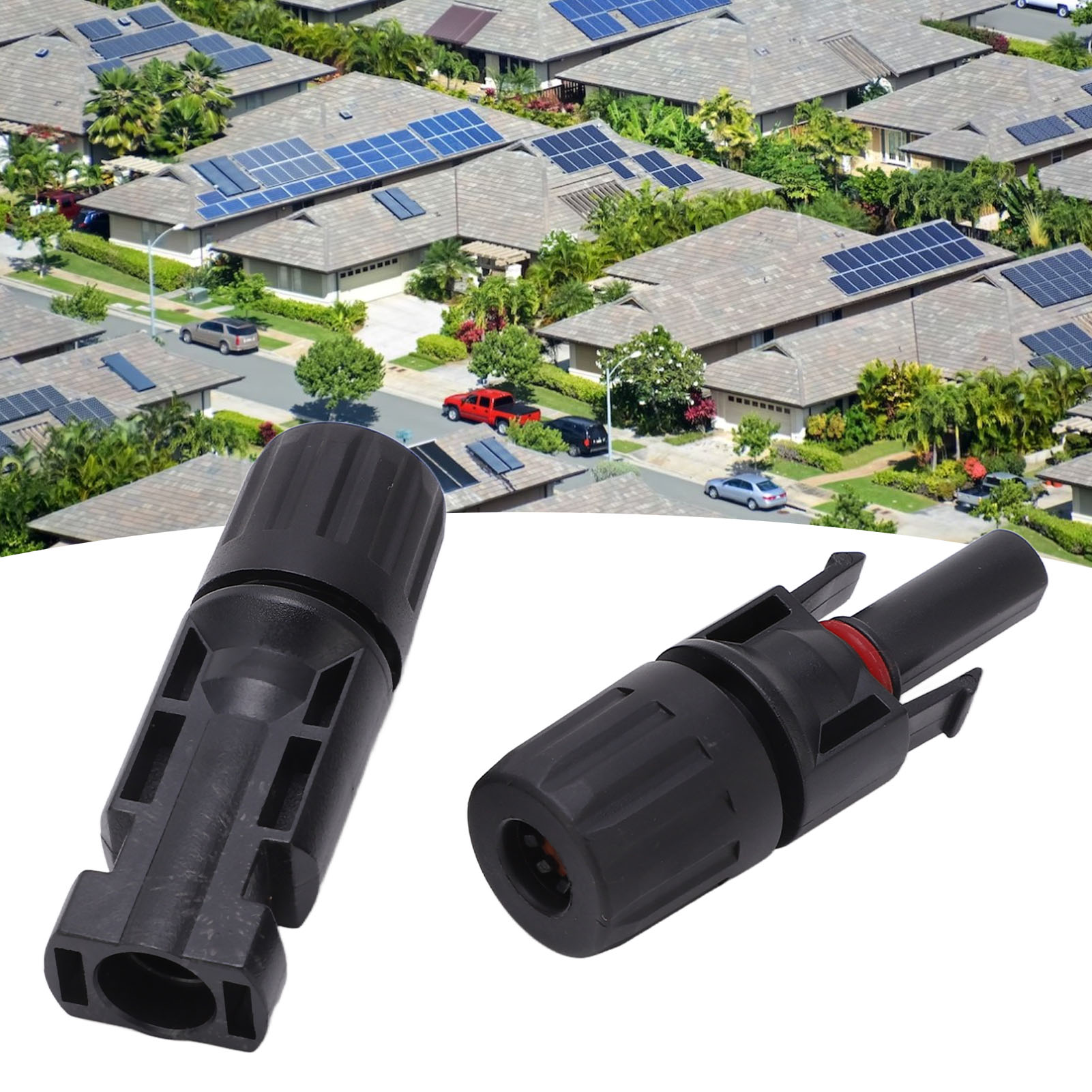 12-teiliges Mc4 Solar-photovoltaik-steckverbinderset Mit Verbindungsschlüssel, 6 Paar Stecker/buchsen, Ip67 Wasserdicht, 1000v-30a.