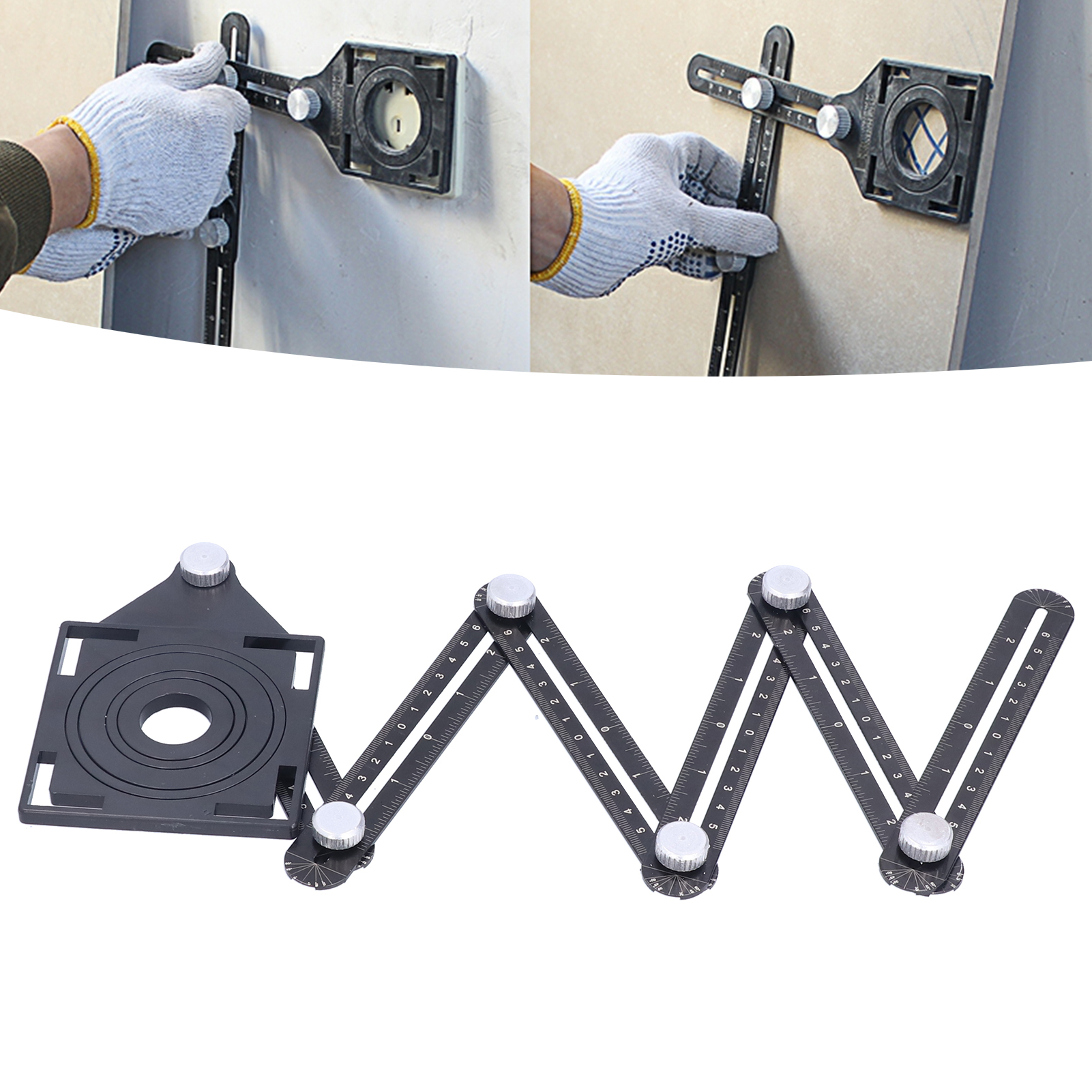 Multifunktionaler, Sechsfach Verstellbarer Universalwinkelmesser Aus Aluminiumlegierung