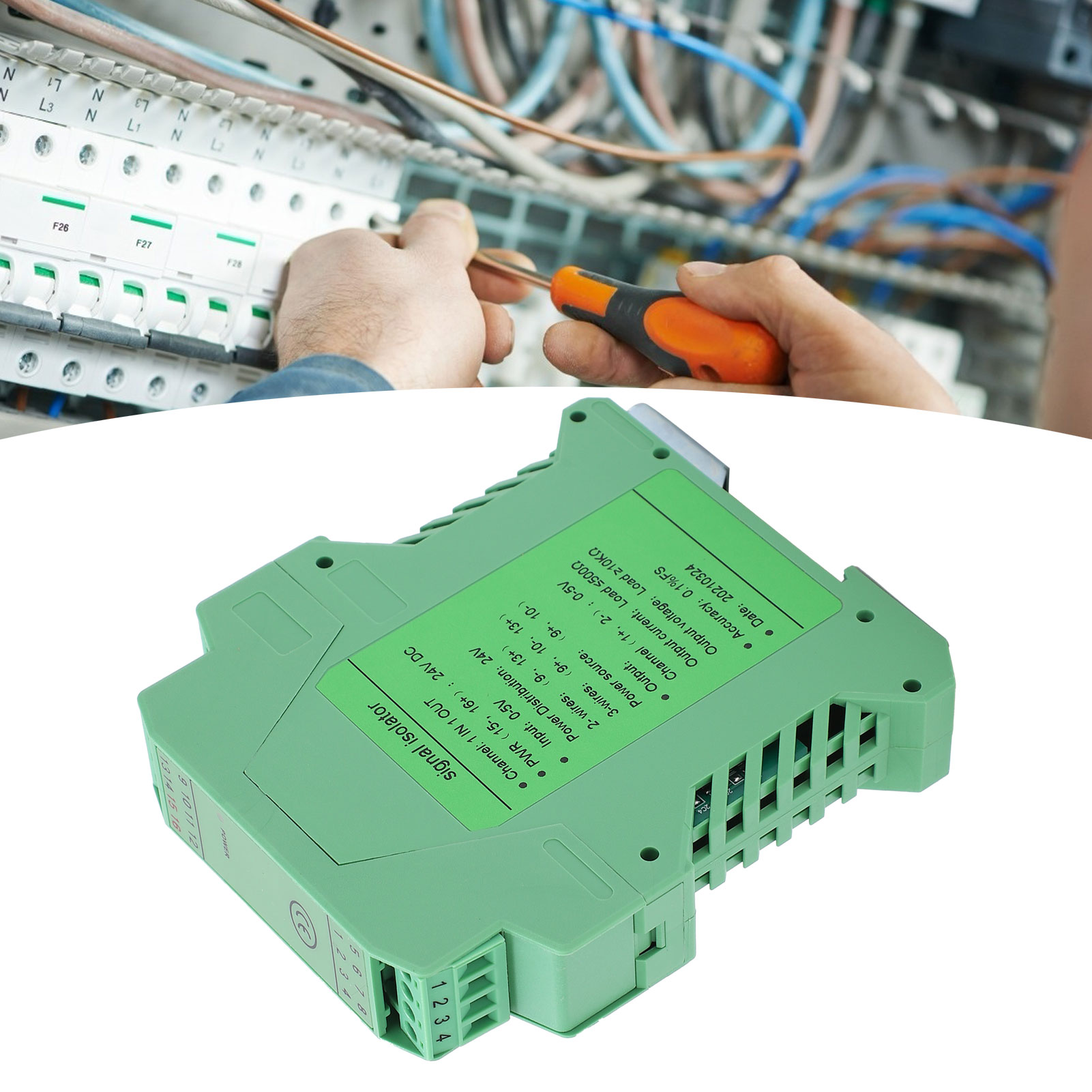 Glg Dc-signalisolator Mit Strom- Und Spannungstransmitter, Ein Eingang Und Ein Ausgang, 0-5v Zu 0-5v Wandlung.