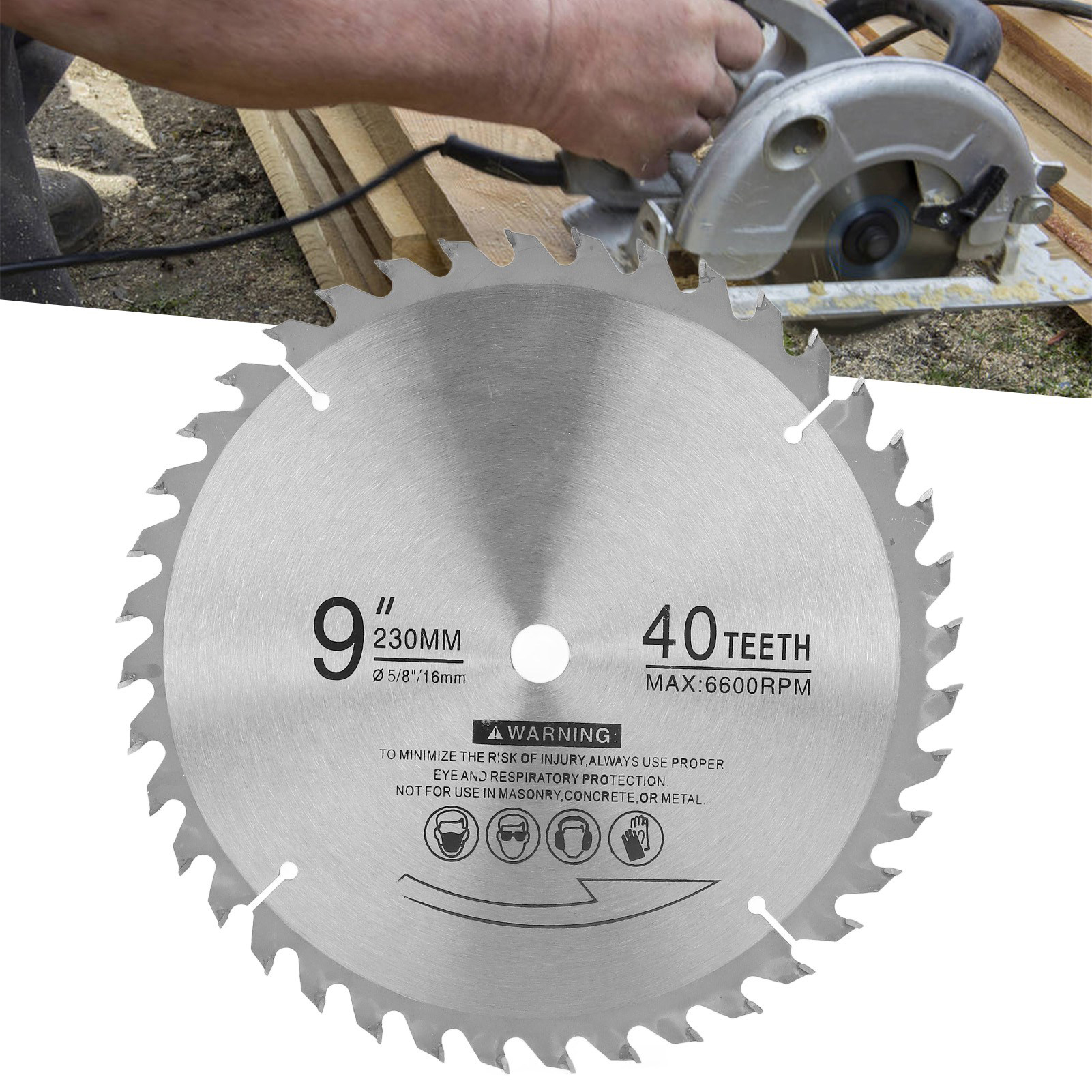 9-zoll-elektrokreissägeblatt Mit 40 Hartmetallzähnen (holzbearbeitungssägeblatt)