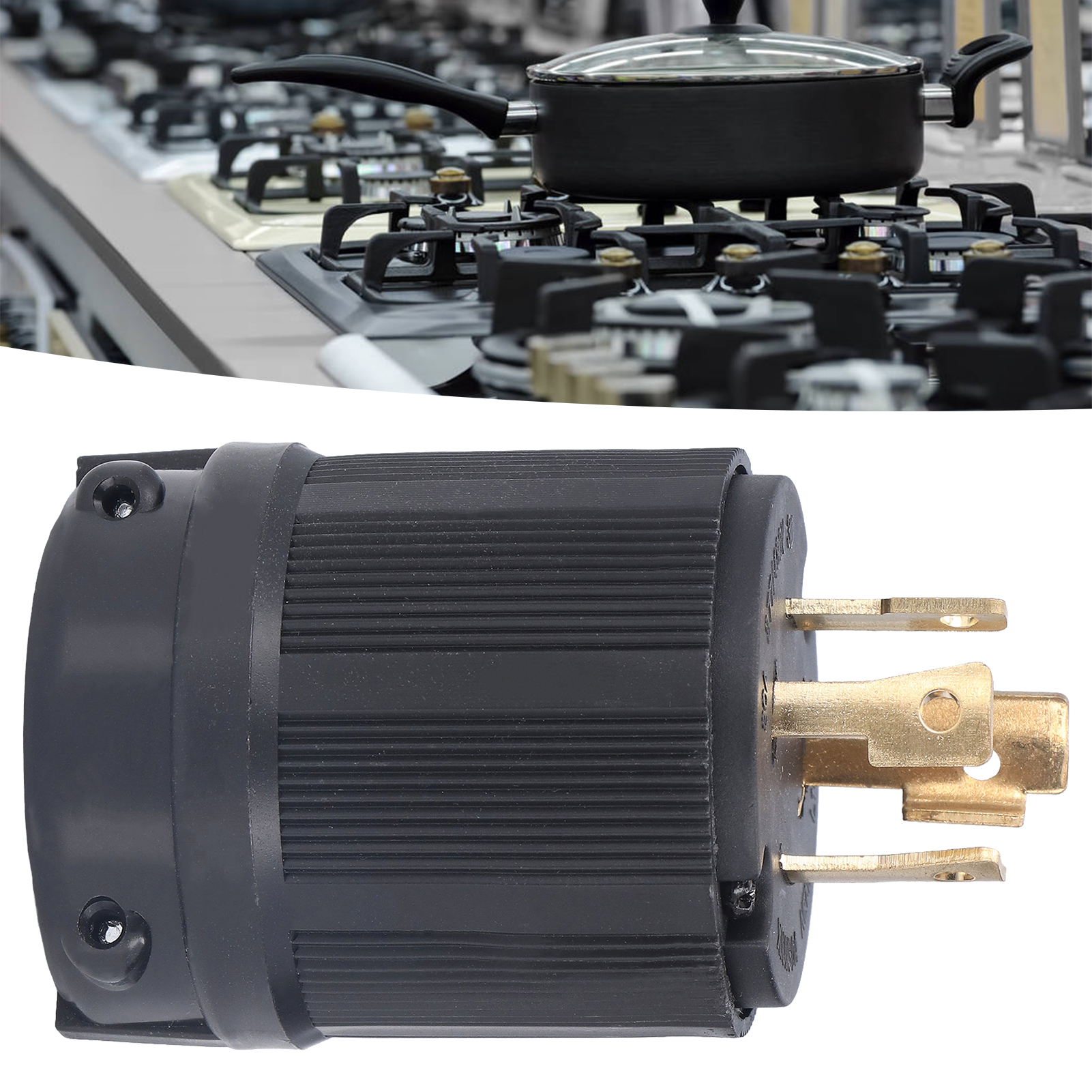 Nema L19-30p Vierloch-industriestecker, 30 A, 277/480 V, Mit Trennschutz
