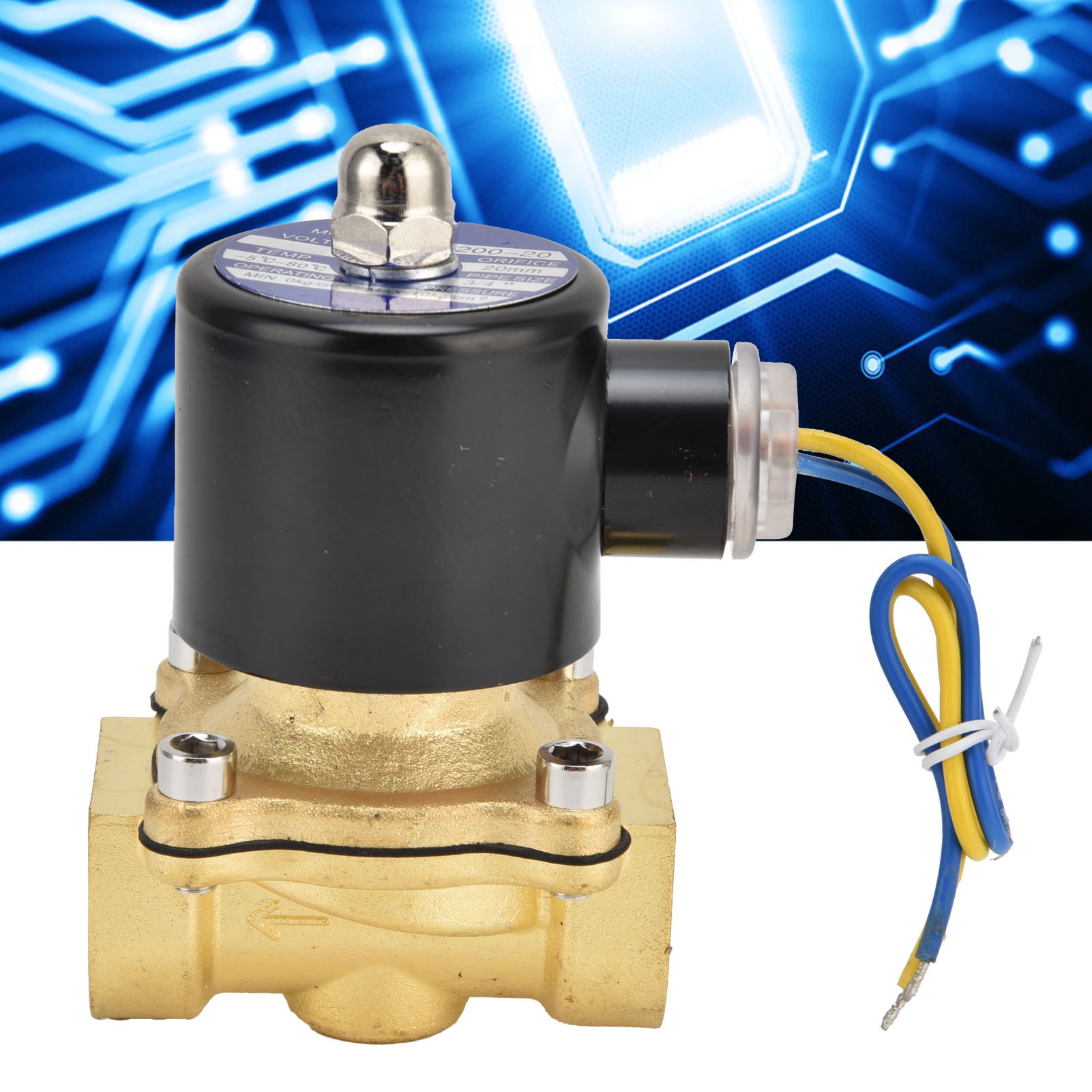 6-punkt-wassermagnetventil 2w-200-20, Universelles Magnetventil Für Wasser Und Gas, Normalerweise Geschlossen, Dc24v.