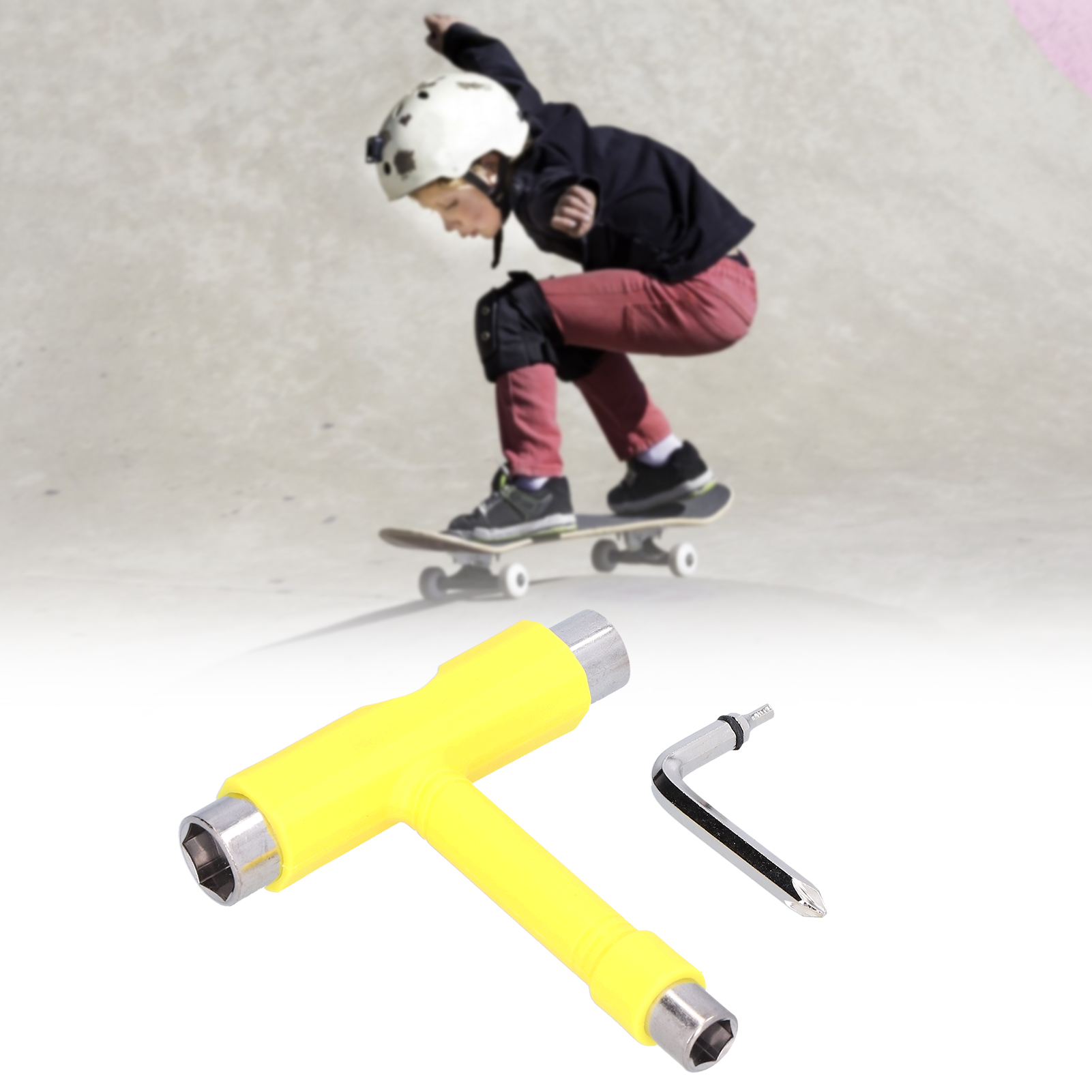 T-werkzeug Für Skateboards, Professioneller Multifunktions-inbusschlüssel (gelb)