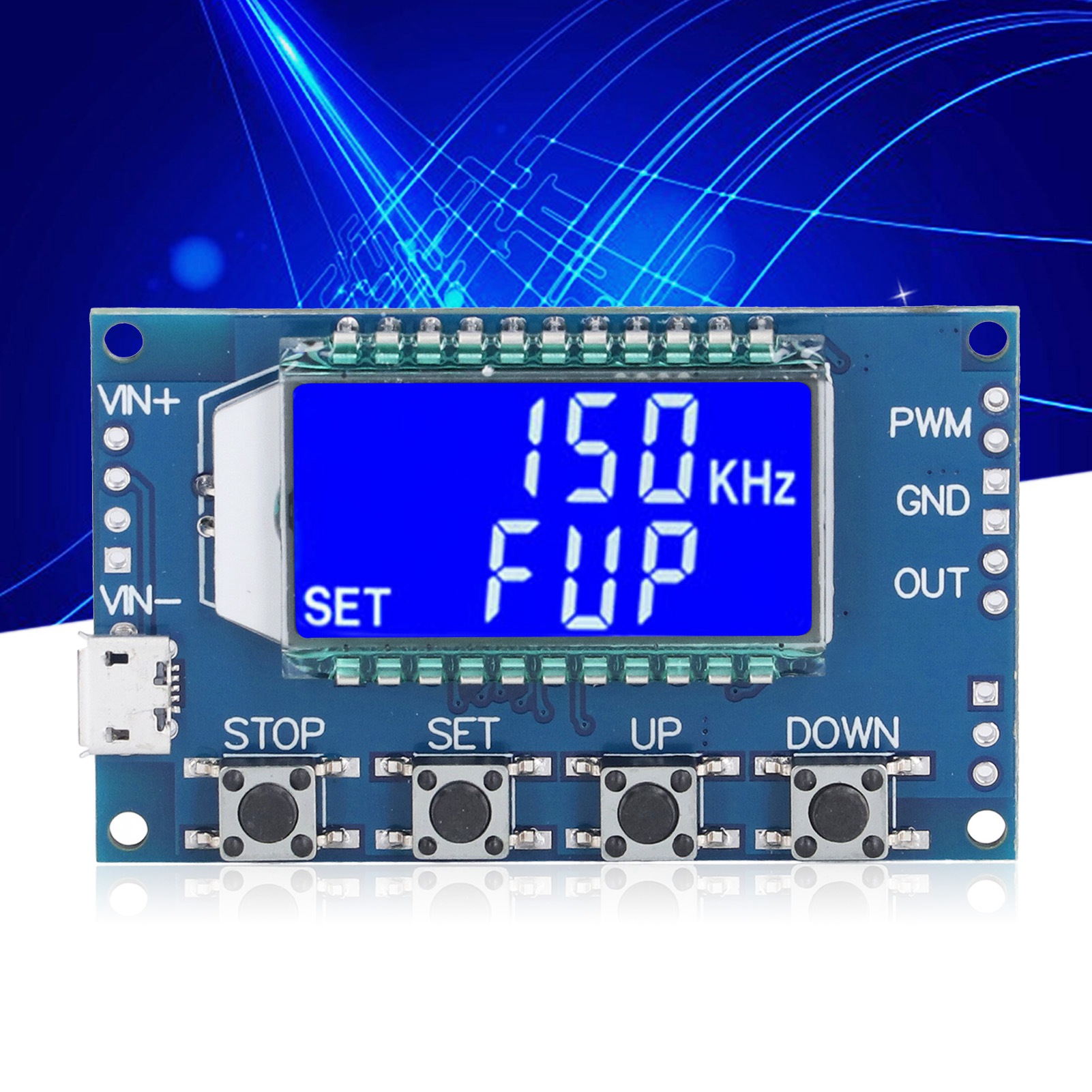 Pwm-impulsfrequenzgeneratormodul Für Rechteckwellen Mit Digitalanzeige Und Einstellbarem Tastverhältnis