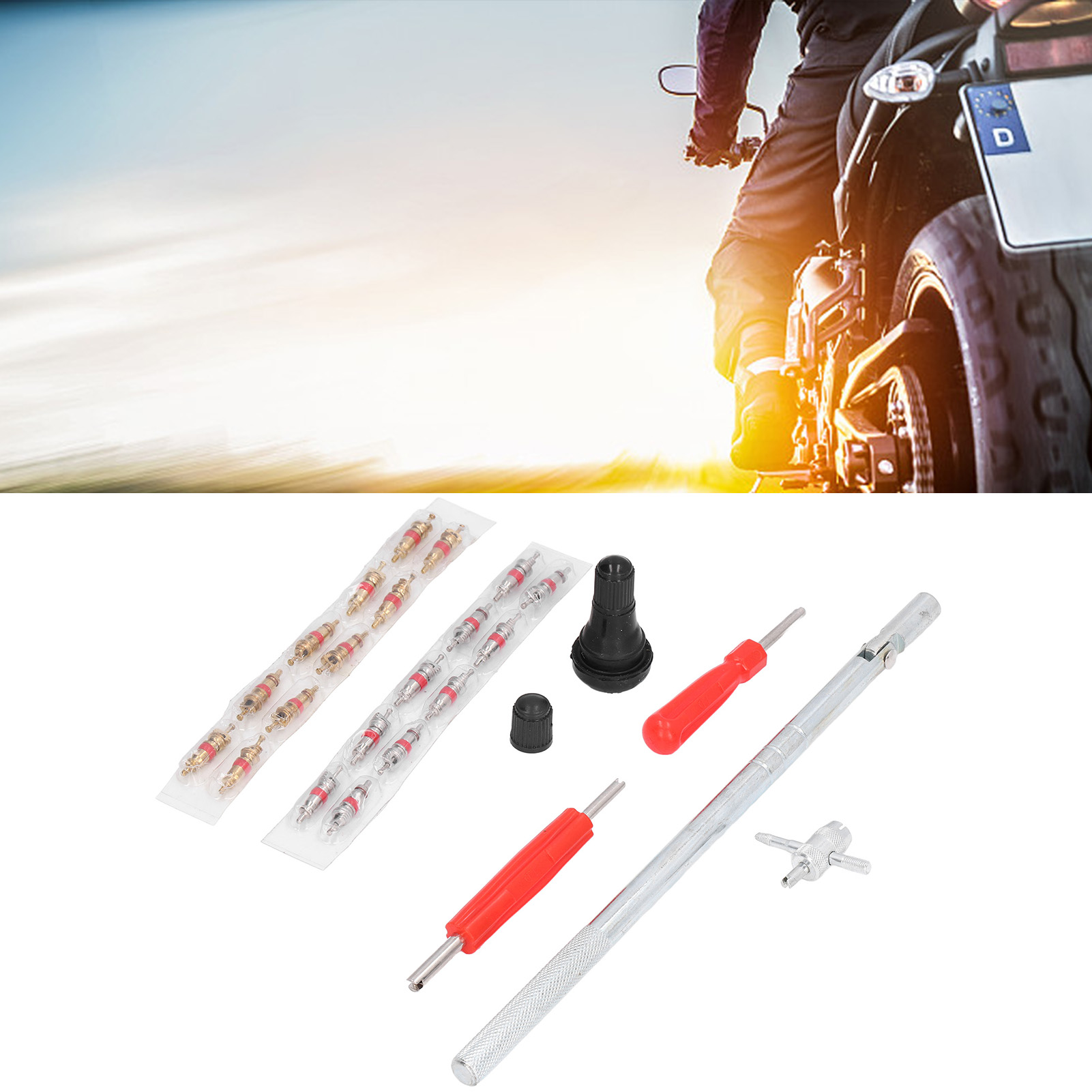 54-teiliges Set Für Die Montage Und Reparatur Von Reifenventilen (auszieher, Kappenstift).