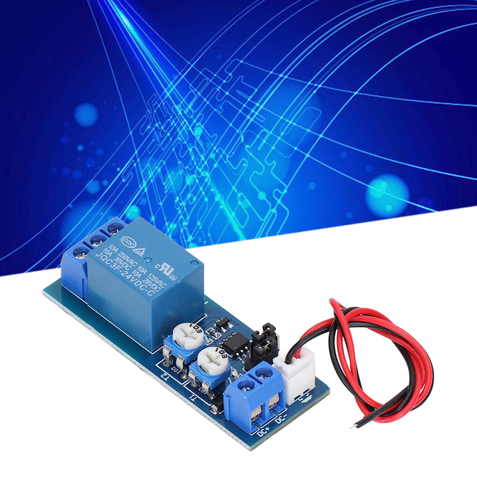 Hcw-03 Doppelt Einstellbares Multifunktions-relaismodul Mit Unendlicher Zyklus-/einzelzeitverzögerung, 24 V
