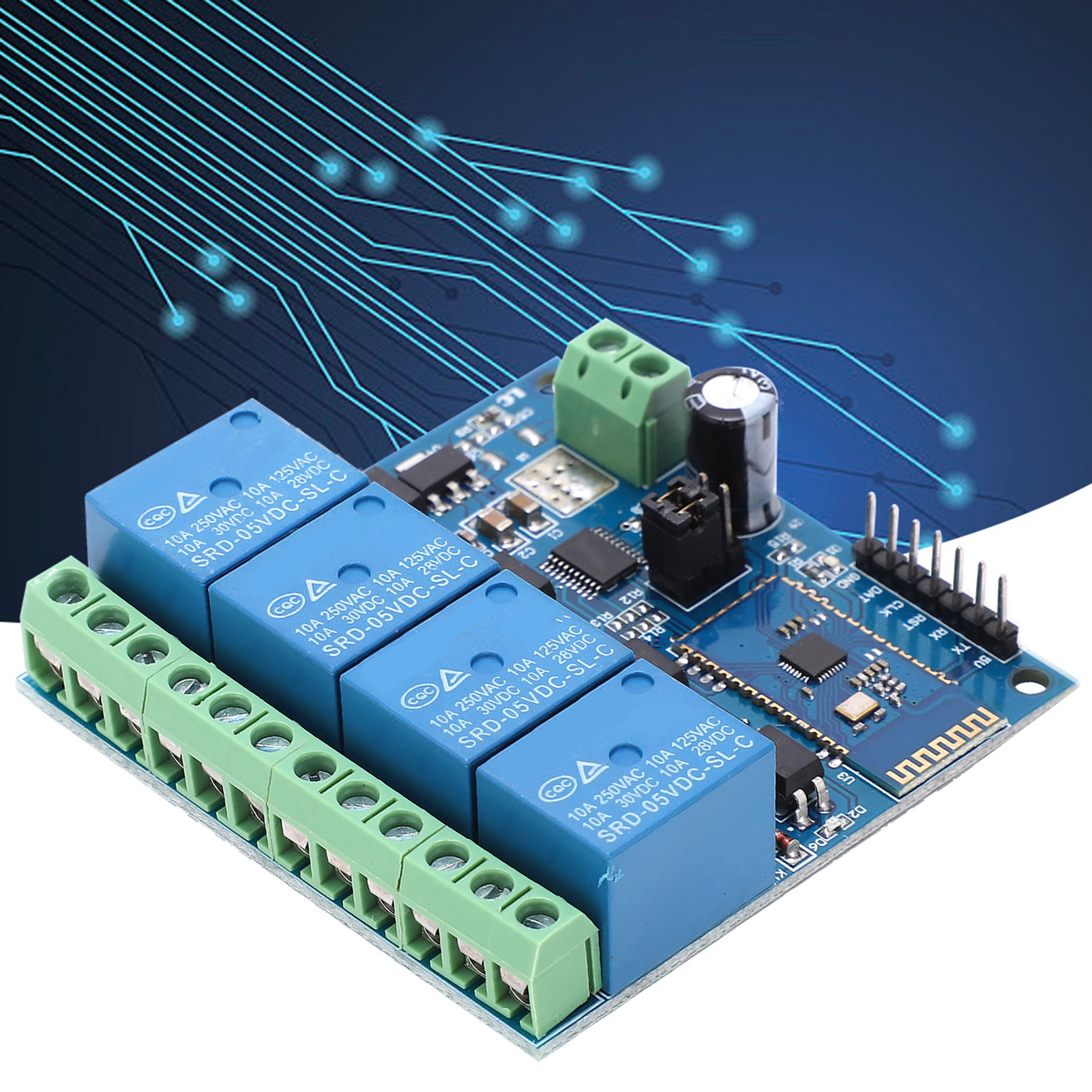 4-kanal 5v Bluetooth-relais, 4-kanal Iot Bluetooth-fernbedienungsschalter Für Smart Home (android-mobil-app)