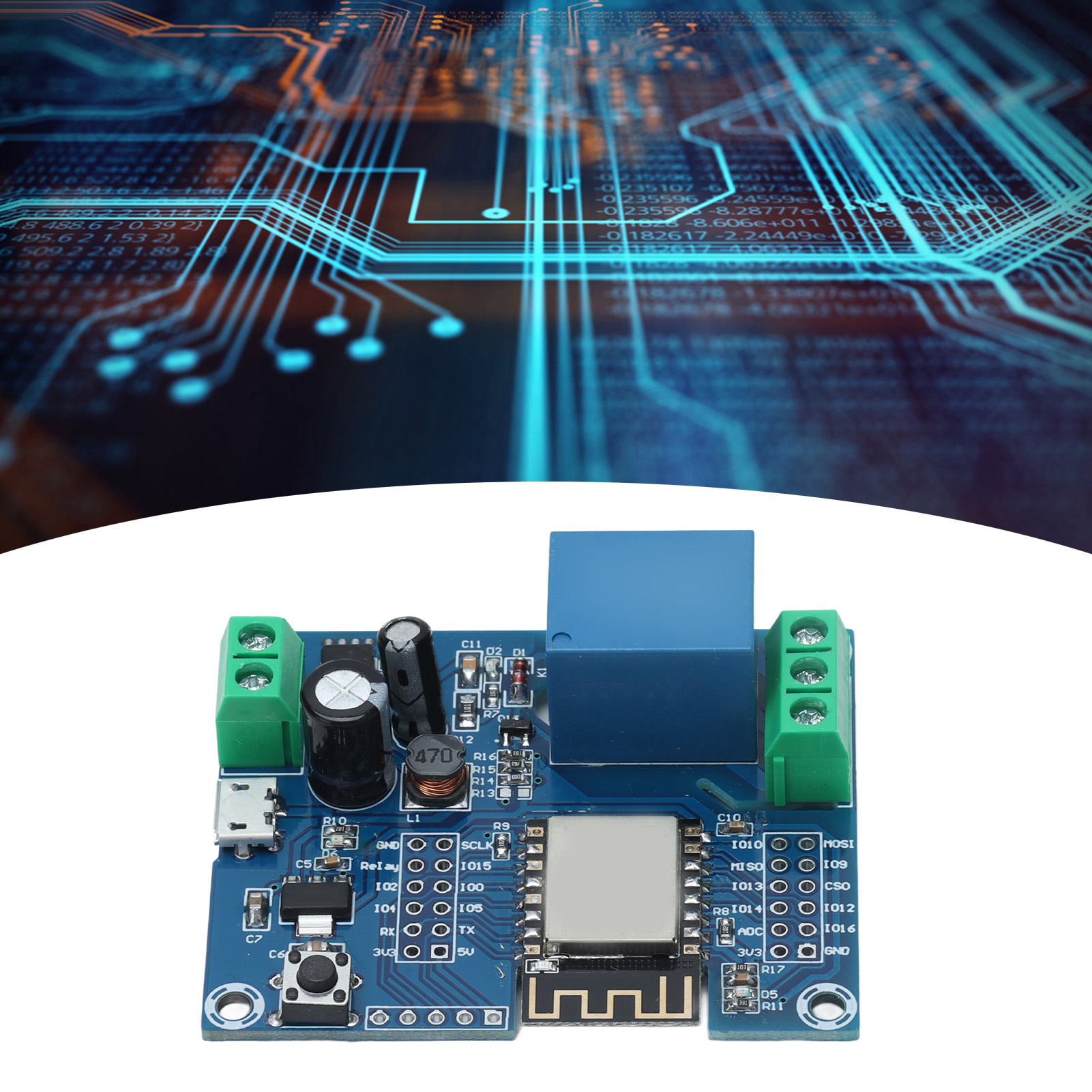 Esp8266 Einkanal-wlan-relaismodul, Betrieben Mit 5 Bis 80 V Gleichstrom, Esp-12f Entwicklungsboard Für Die Sekundärentwicklung
